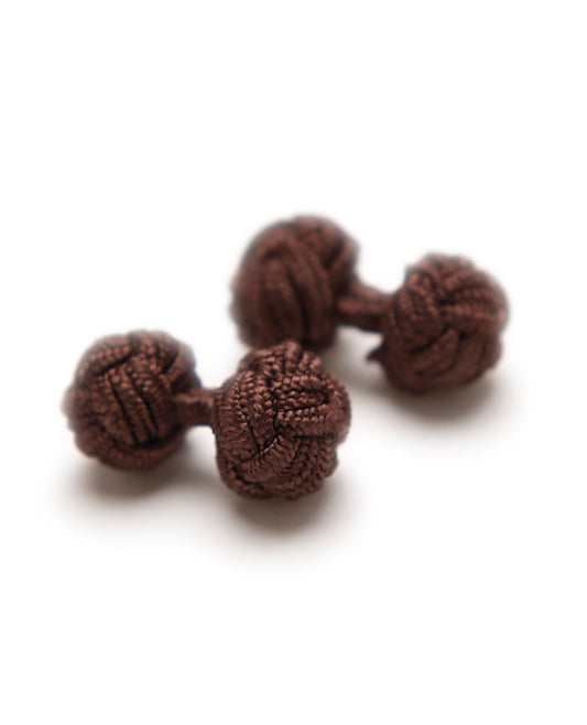 Image 1 of Women's Brown Silk Knot Links