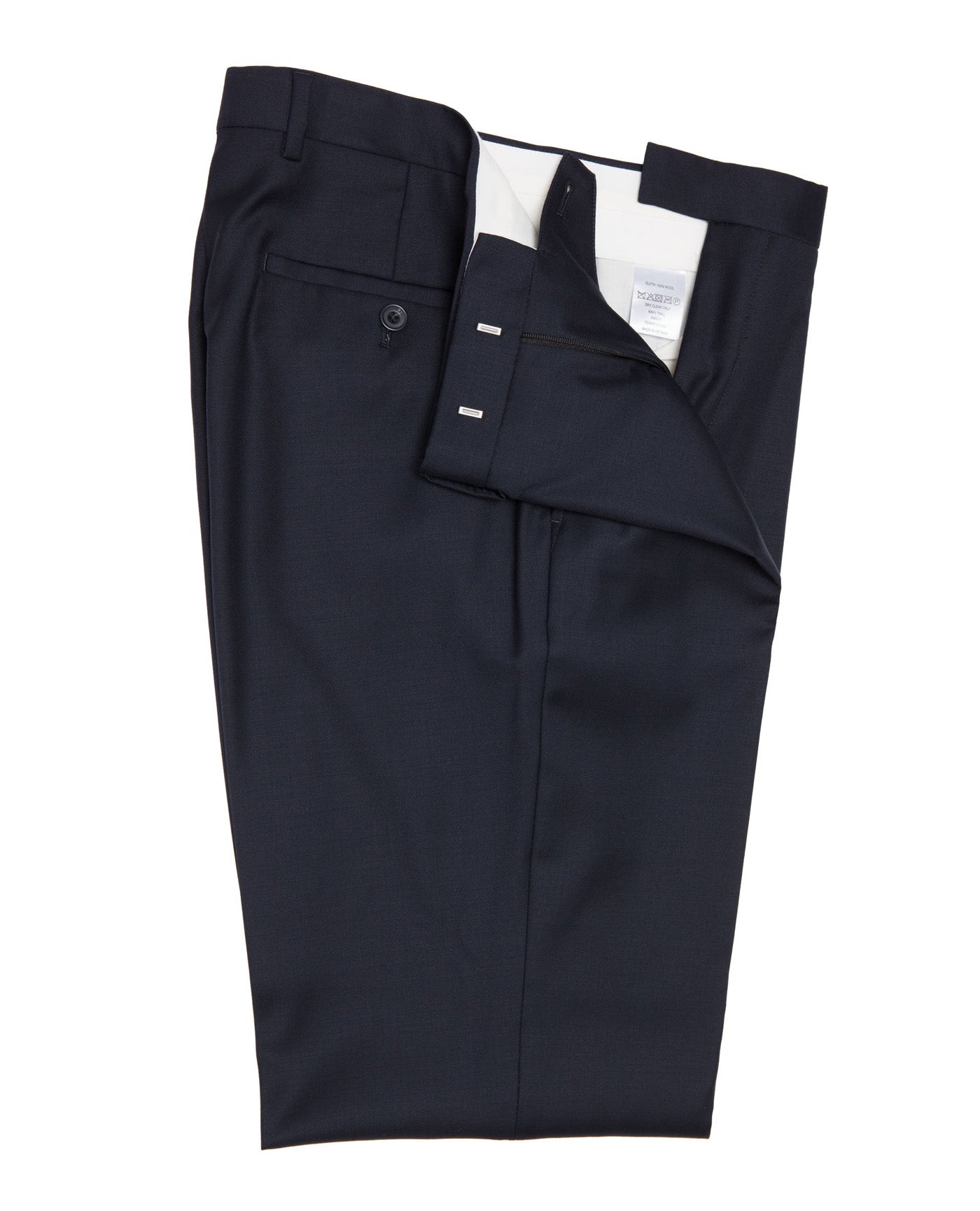 Image 1 of Flat Front Newbury Trousers Plain Twill Navy