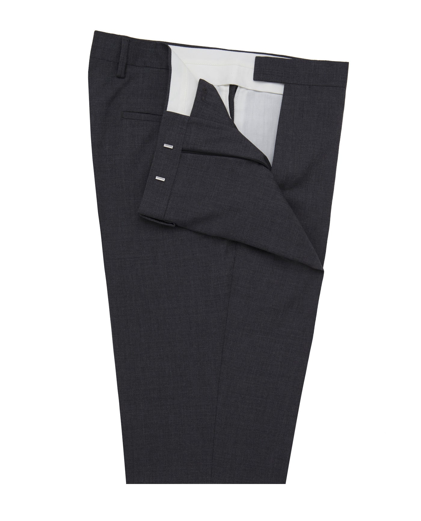 Image 1 of Spitalfields Slim Fit Charcoal Sharkskin Trousers