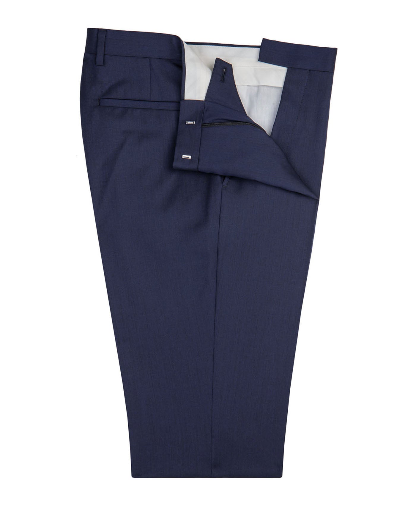 Image 1 of Perry Slim Fit Navy Blue Mohair Trousers