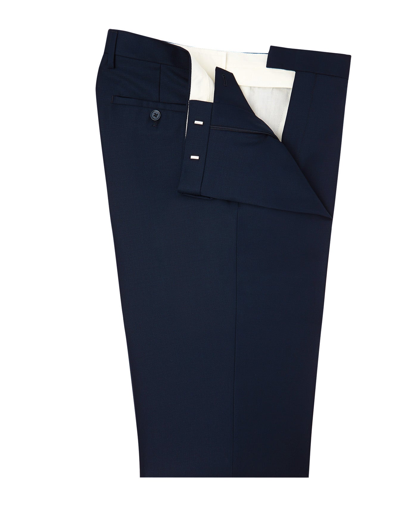 Image 1 of Halliday Slim Fit Blue Twill Trousers