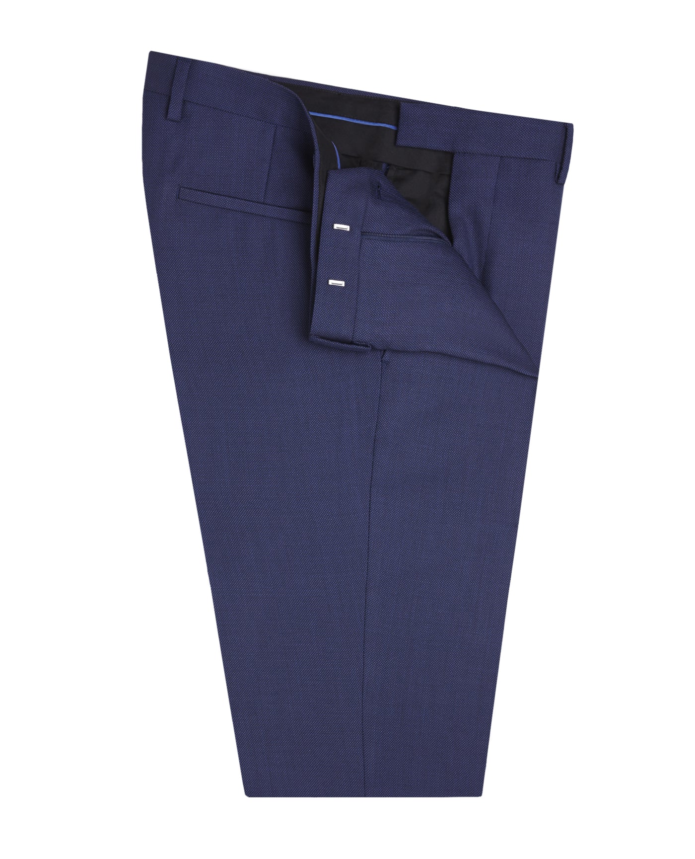 Image 1 of Jamie Infinity Active Slim Fit Blue Textured Trouser