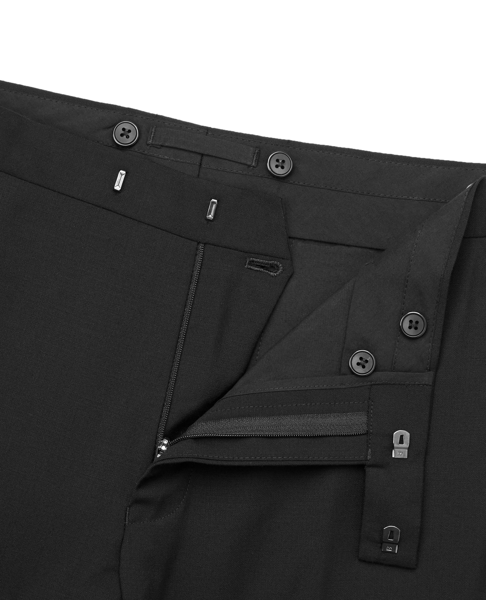 Image 2 of Nicholas Slim Fit Black Wool Mohair Dinner Trousers
