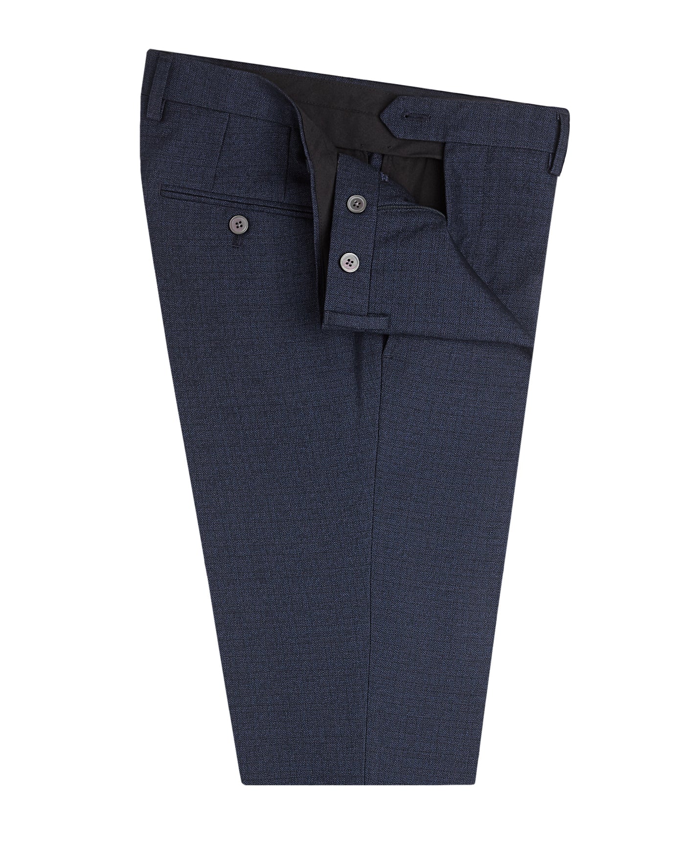 Image 1 of Clapton Skinny Fit Navy Textured Trousers