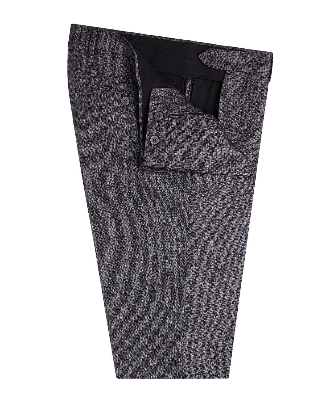 Image 1 of Floyd Skinny Fit Charcoal Textured Trousers