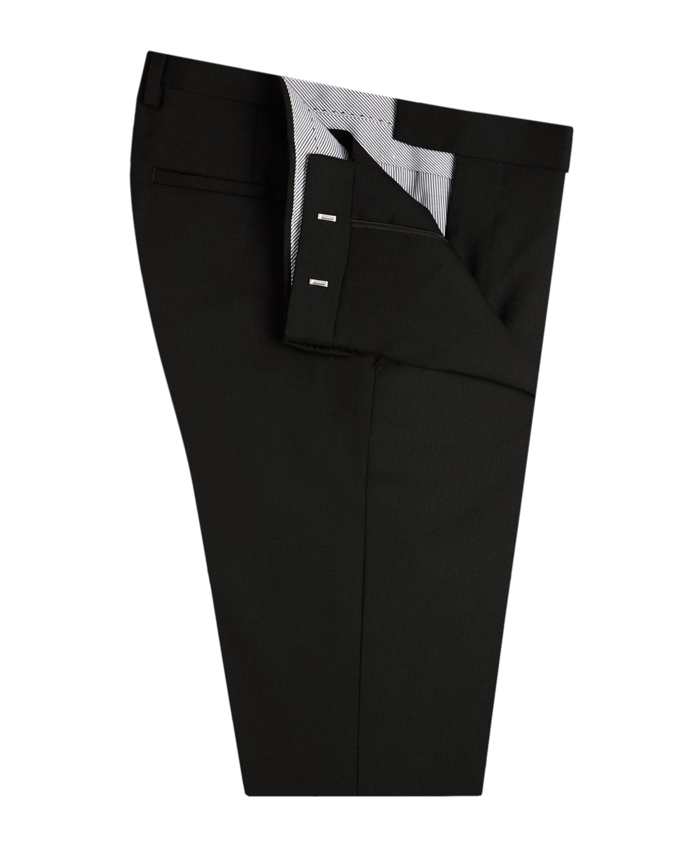 Image 1 of Aldwych Barberis Slim Fit Plain Black Trousers