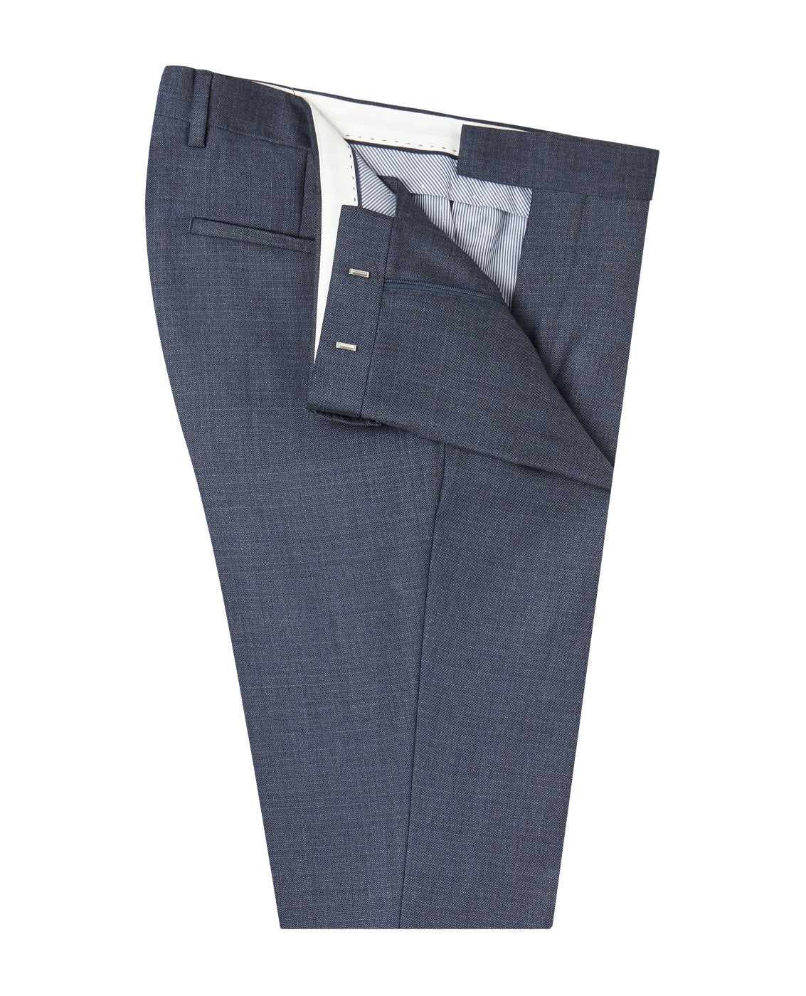 Westbourne Infinity Active Slim Fit Denim Blue Semi Plain Trousers ...