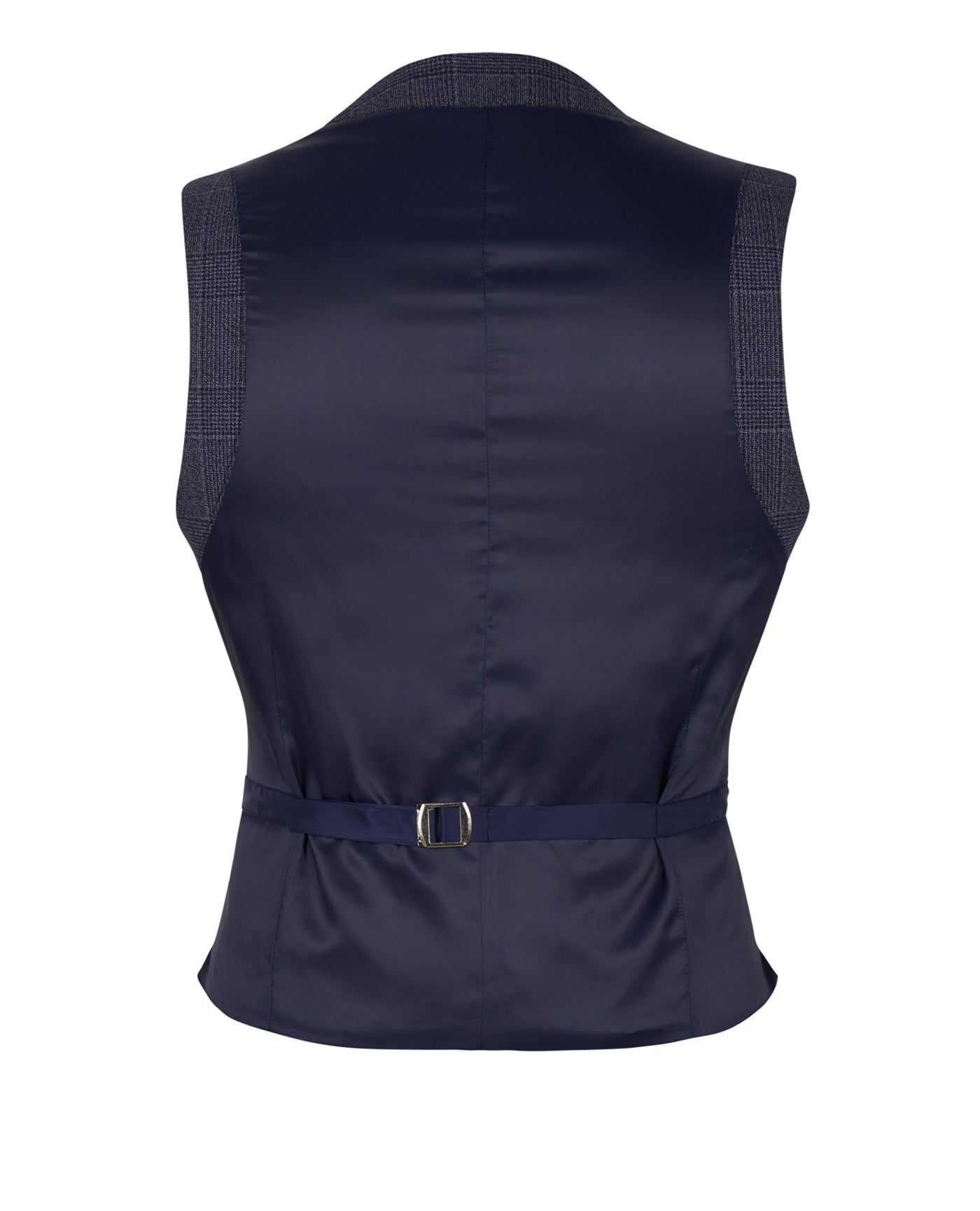 Image 2 of Parsons Designed in Biella Slim Fit Blue Bold Check Waistcoat