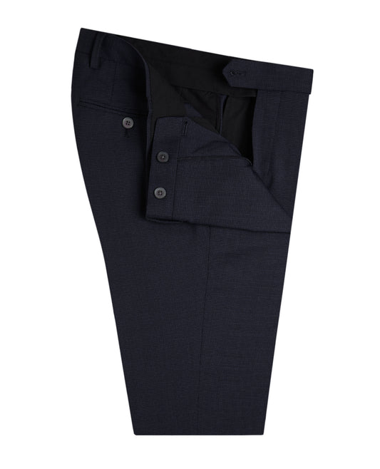 Image 1 of Finchley Power Stretch Skinny Fit Blue Textured Trousers