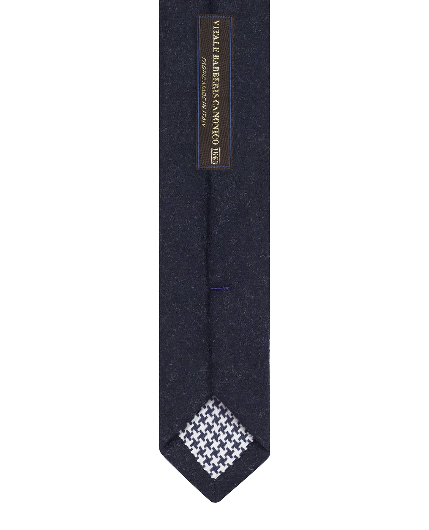 Image 4 of Barberis Navy Wool Flannel Slim Tie