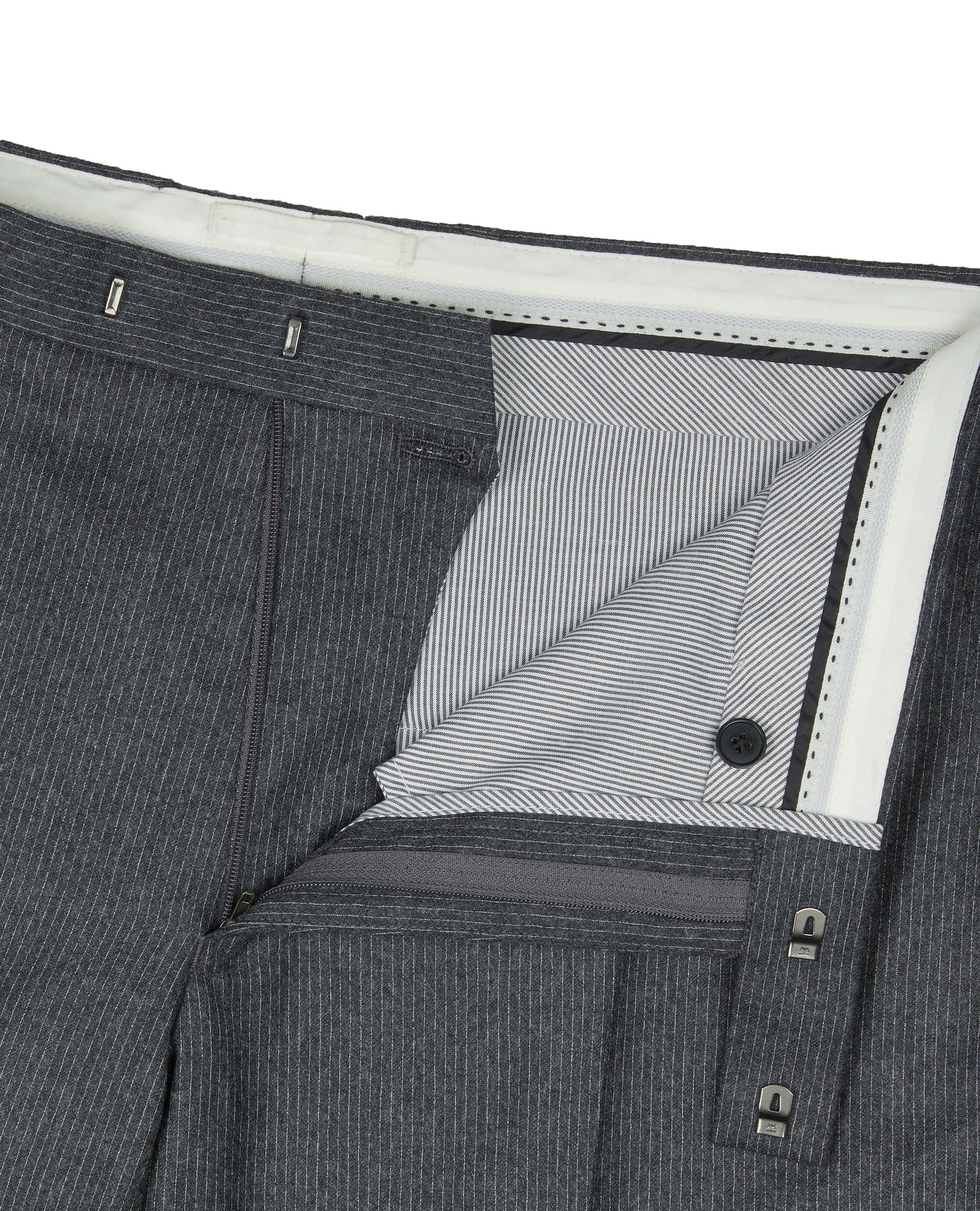 Image 3 of Gainsborough Barberis Slim Fit Grey Pinstripe Trousers