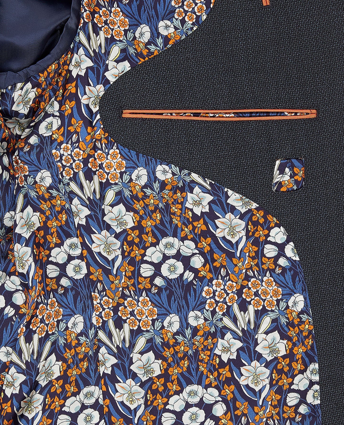 Image 4 of Wordsworth Woven in England Slim Fit Navy Jacket