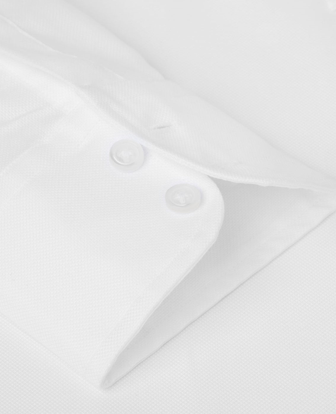 Image 7 of Non-Iron White Oxford Fitted Single Cuff Button Down Collar Shirt