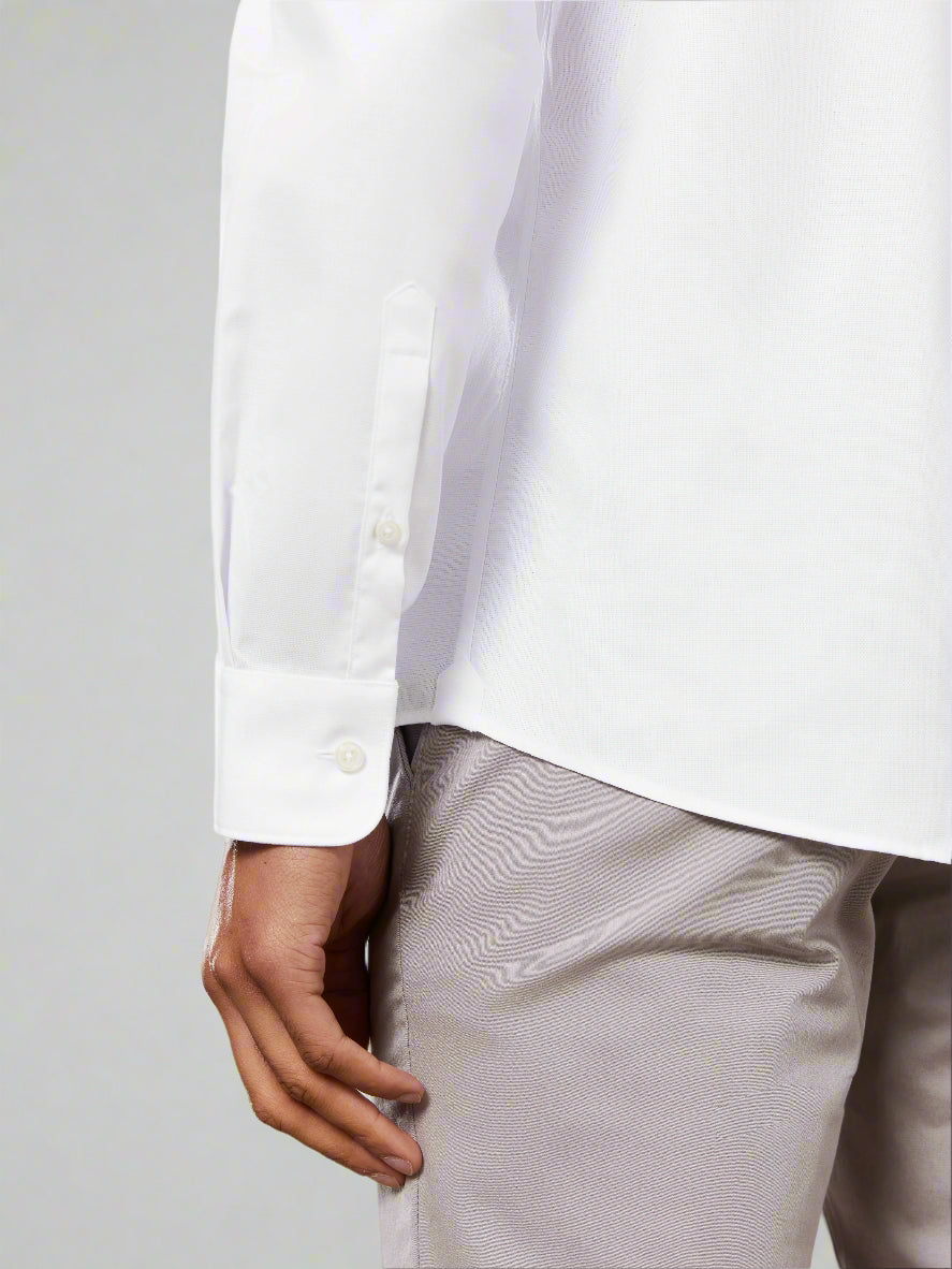 Image 6 of Royal Oxford Slim Fit Plain White Shirt