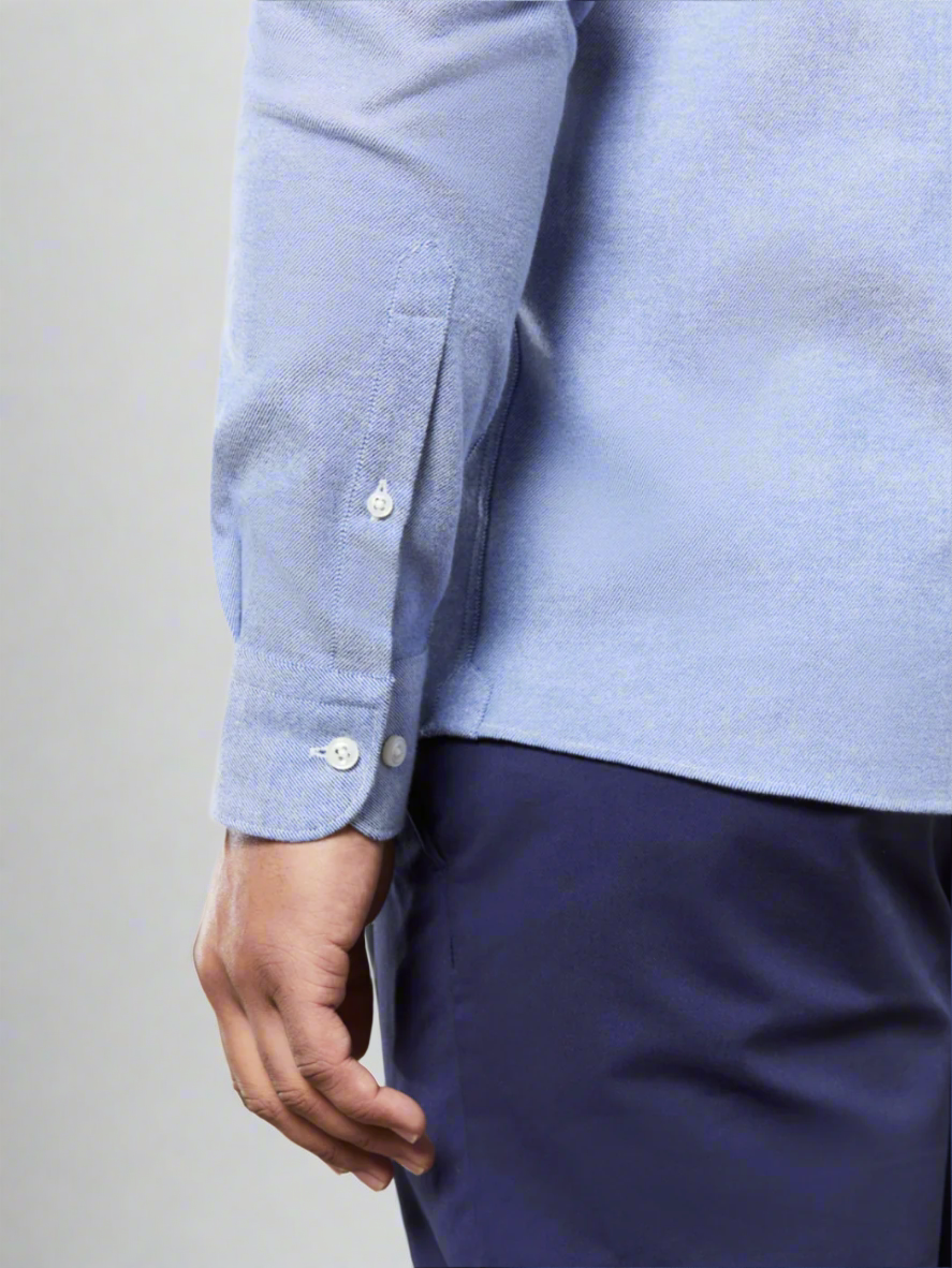 Image 3 of Slim Fit Blue Flannel Shirt