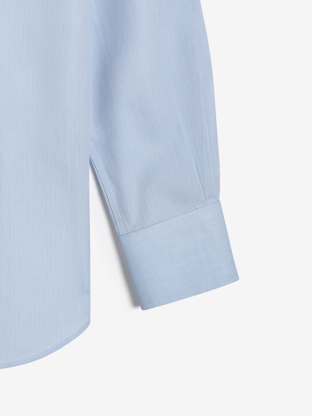 Image 6 of Non-Iron Light Blue Chevron Stripe Twill Regular Fit Single Cuff Cutaway Collar Shirt