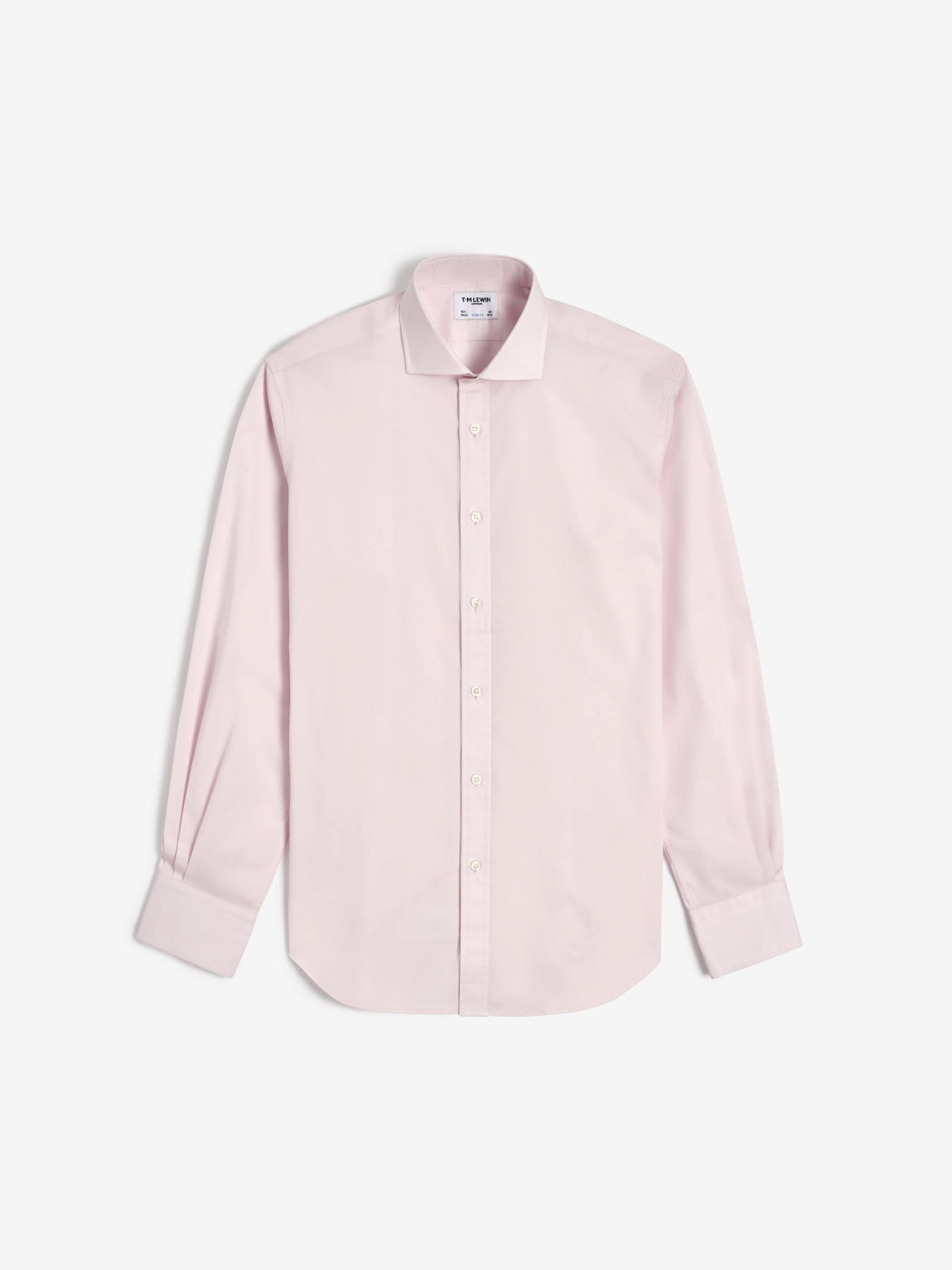 Image 3 of Non-Iron Pink Chevron Stripe Twill Fitted Single Cuff Classic Collar Shirt