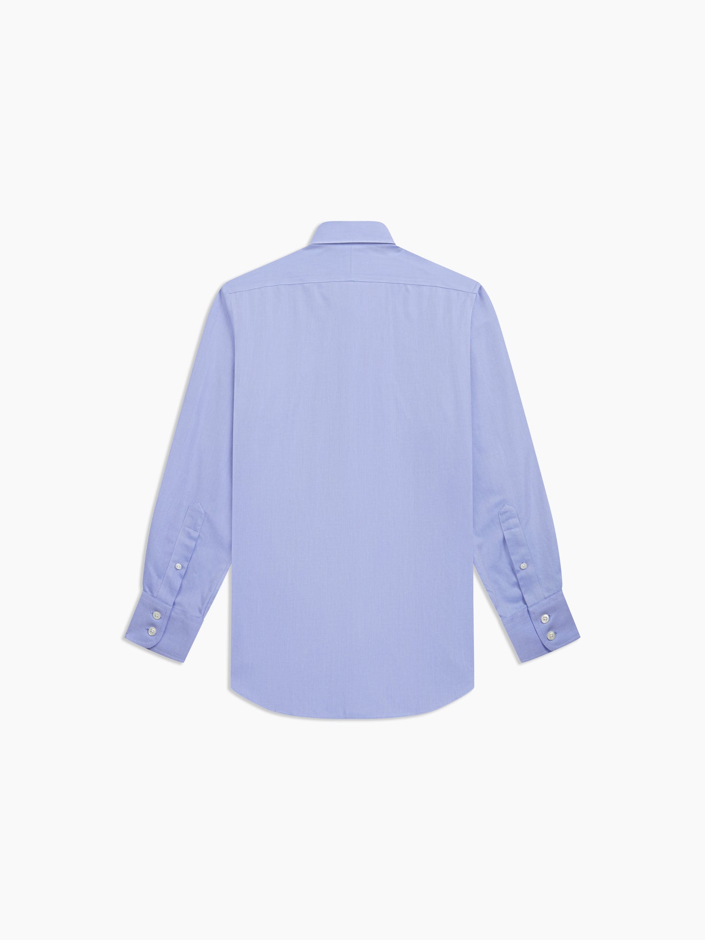 Image 4 of Non-Iron Navy Blue Heavy Twill Twill Slim Fit Single Cuff Classic Collar Shirt