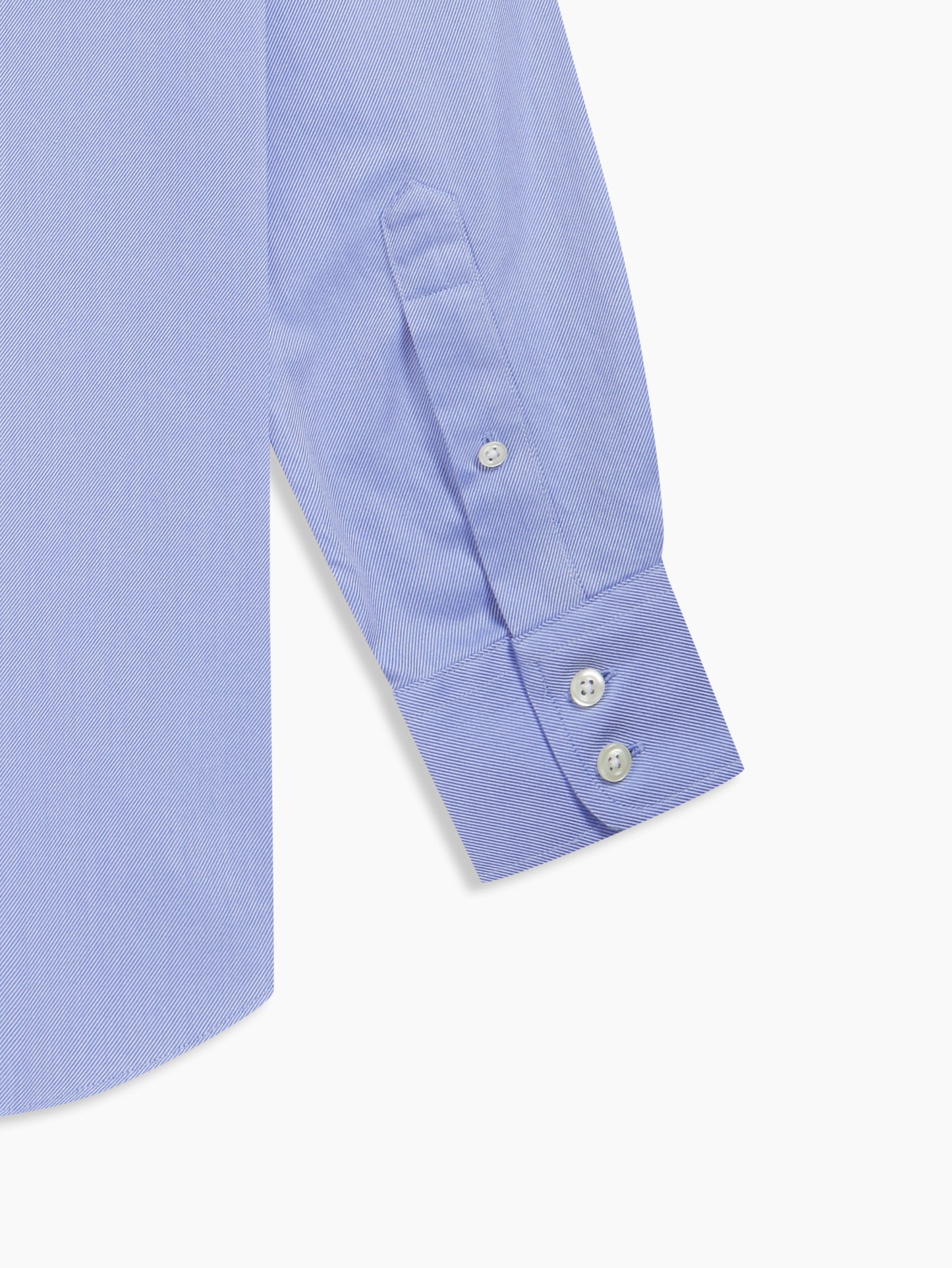 Image 3 of Non-Iron Navy Blue Heavy Twill Twill Fitted Single Cuff Classic Collar Shirt