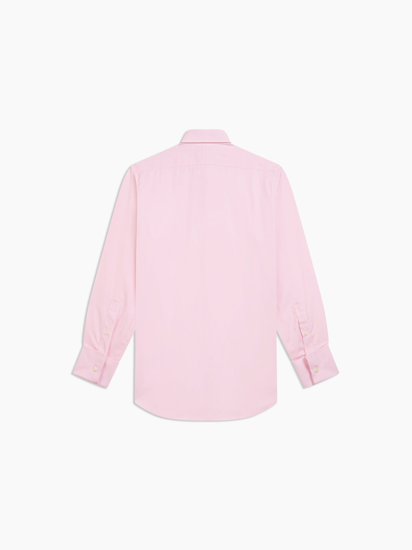 Image 4 of Non-Iron Pink Pinstripe Dobby Slim Fit Dual Cuff Classic Collar Shirt
