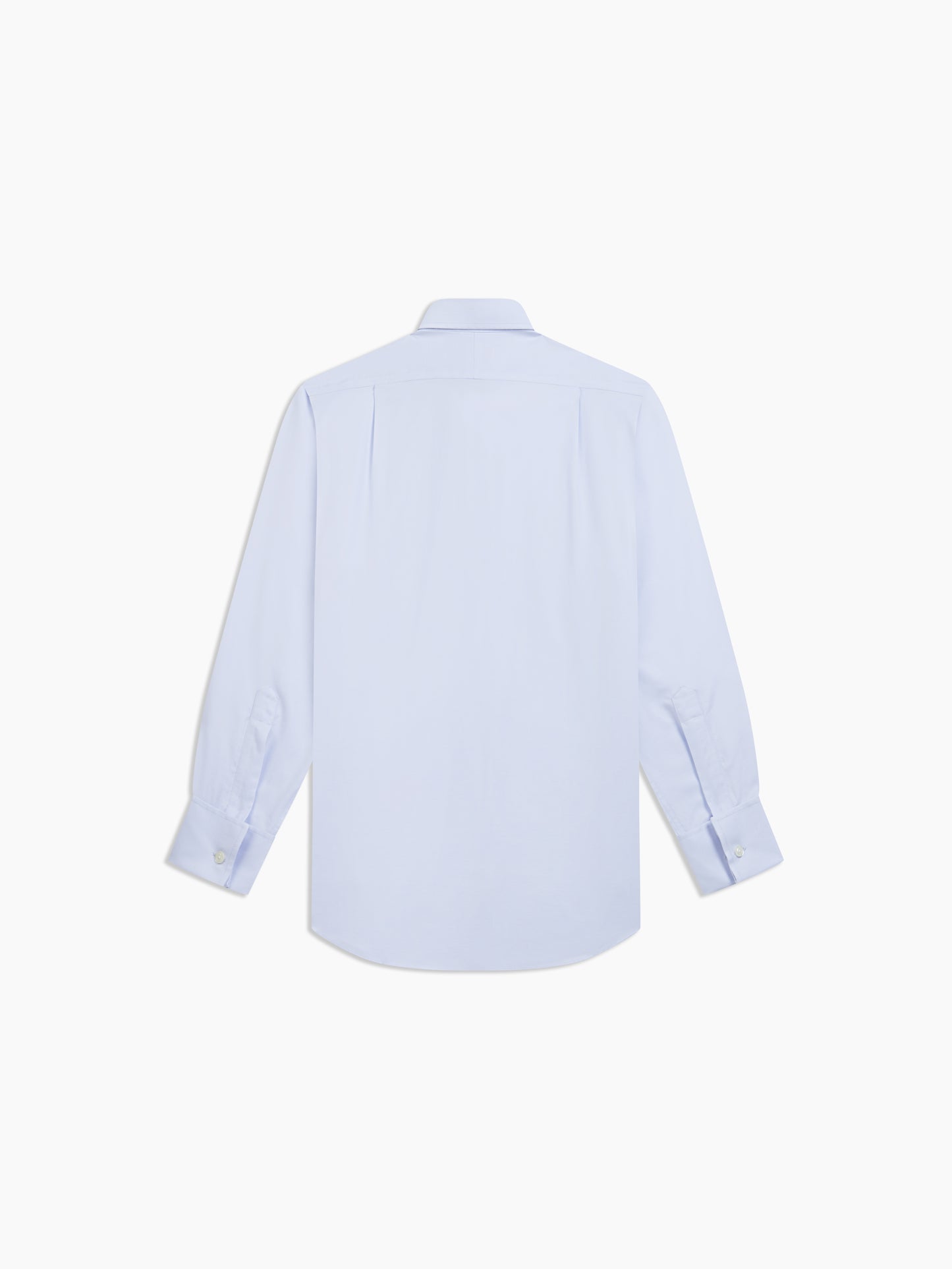 Image 4 of Non-Iron Sky Blue Plain Oxford Regular Fit Duel Cuff Classic Collar Shirt