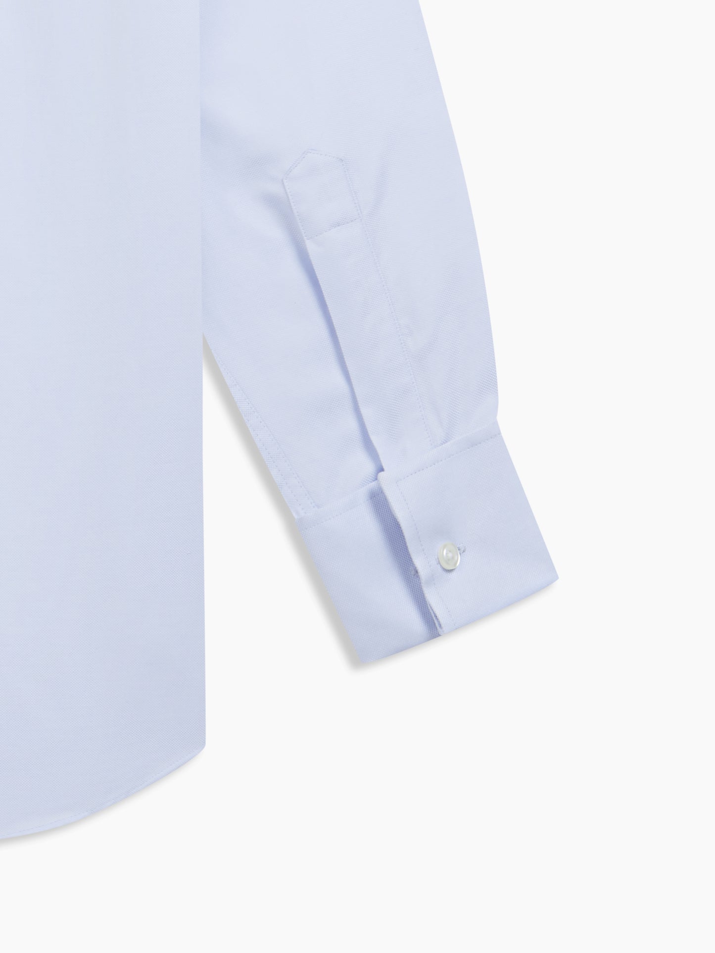 Image 3 of Non-Iron Sky Blue Plain Oxford Regular Fit Duel Cuff Classic Collar Shirt