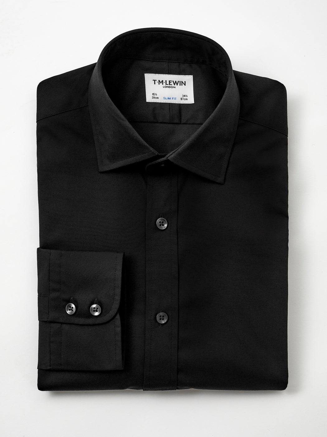 Slim fit sales cutaway collar shirt