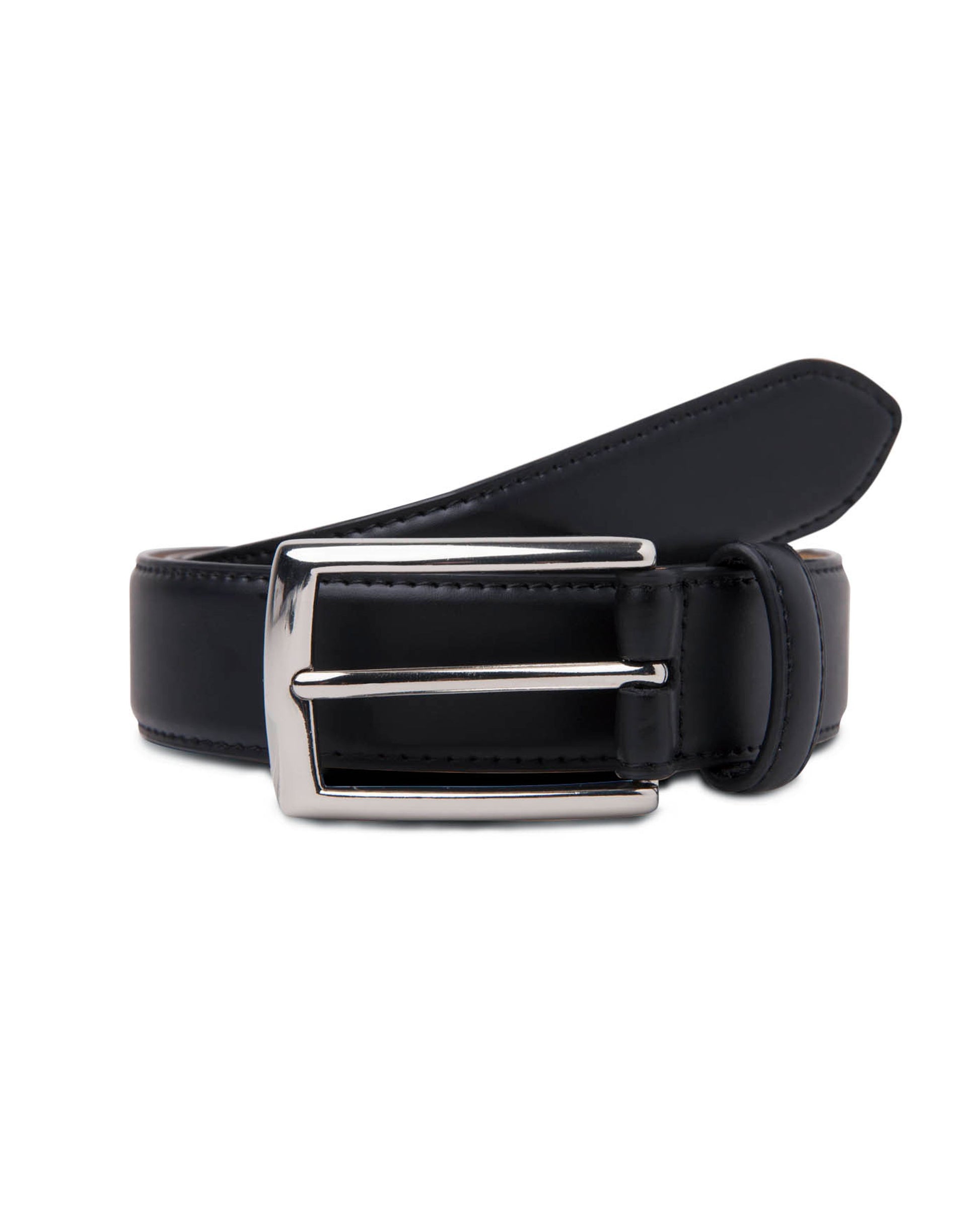 Image 1 of Real Leather Black Classic Suit Belt