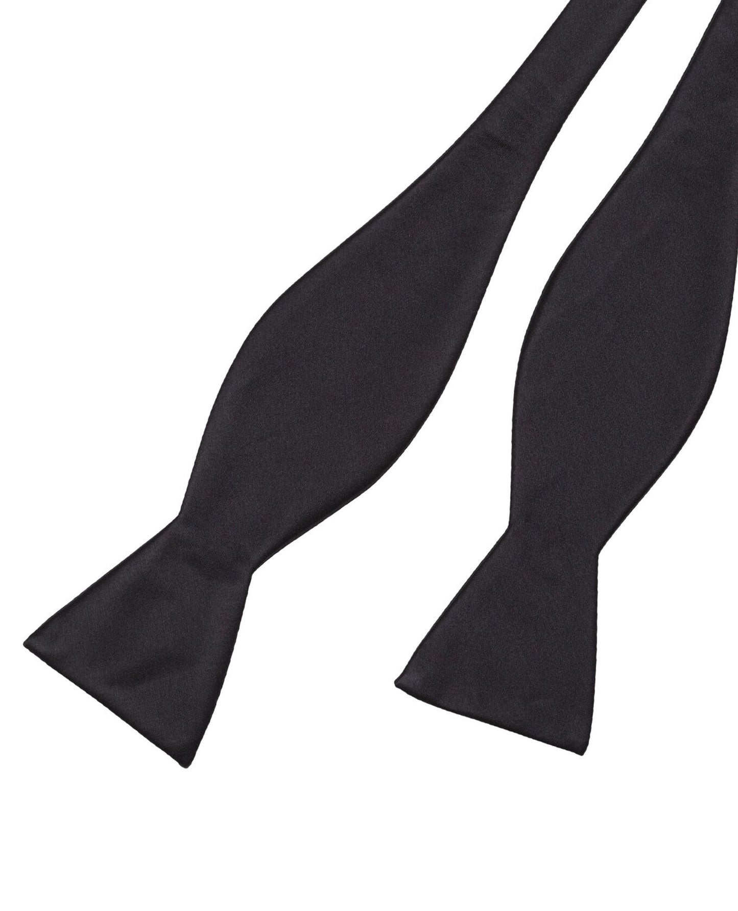 Image 1 of Black Satin Self-Tie Bow Tie