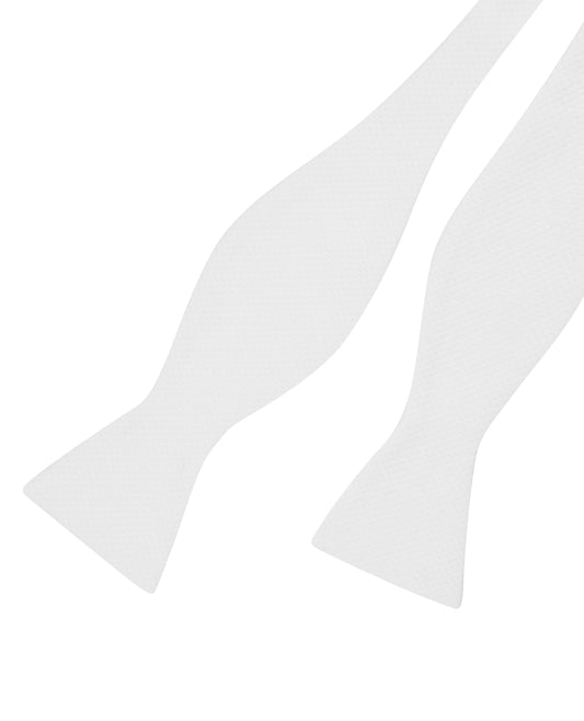 Image 1 of White Marcella Self-Tie Bow Tie