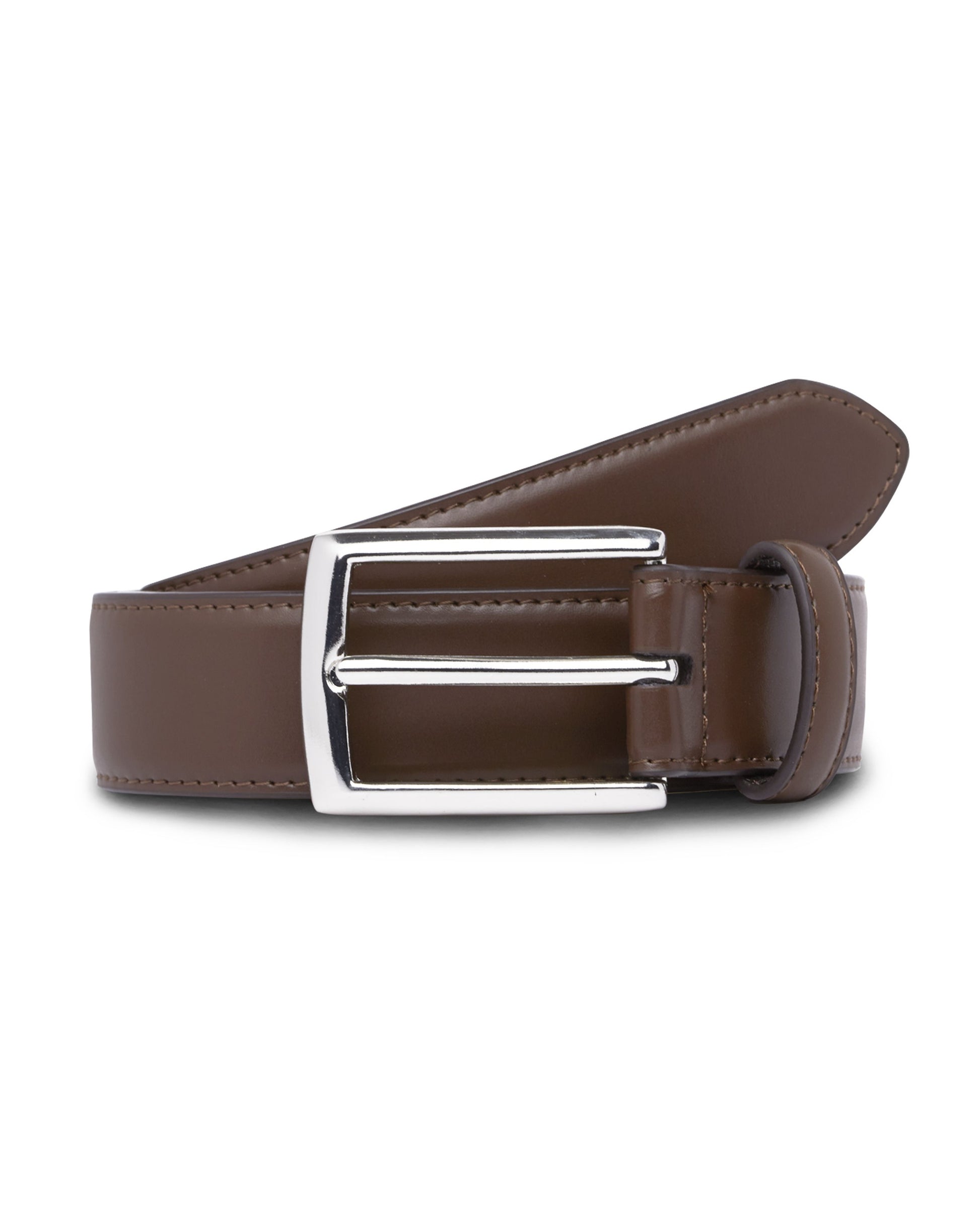 Image 1 of Real Leather Brown Classic Suit Belt
