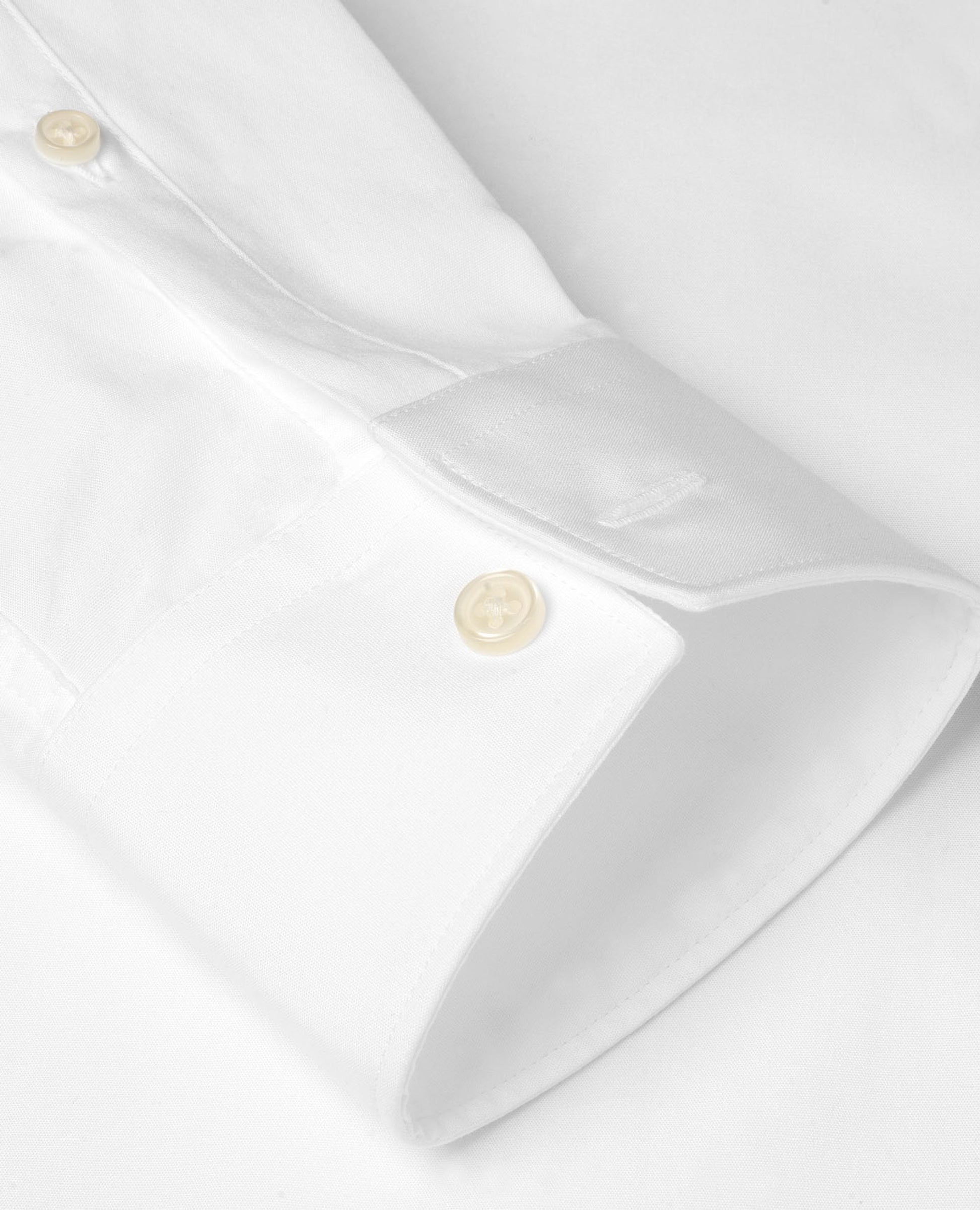 Image 4 of White Poplin Super Fitted Single Cuff Classic Collar Shirt