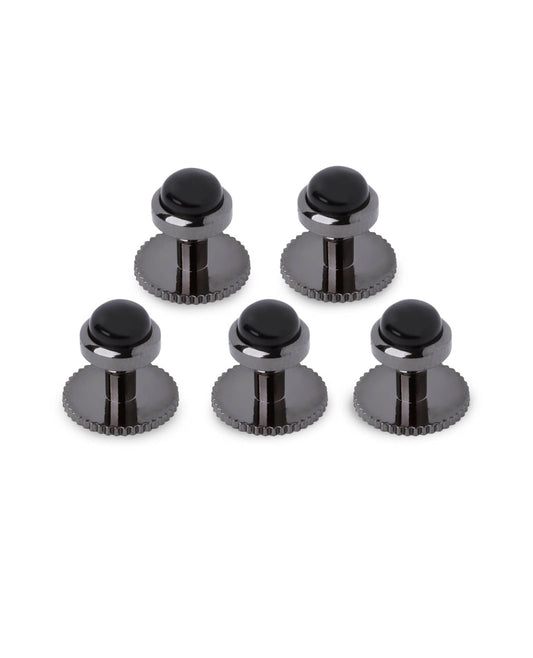 Image 1 of Black Round Dress Shirt Studs