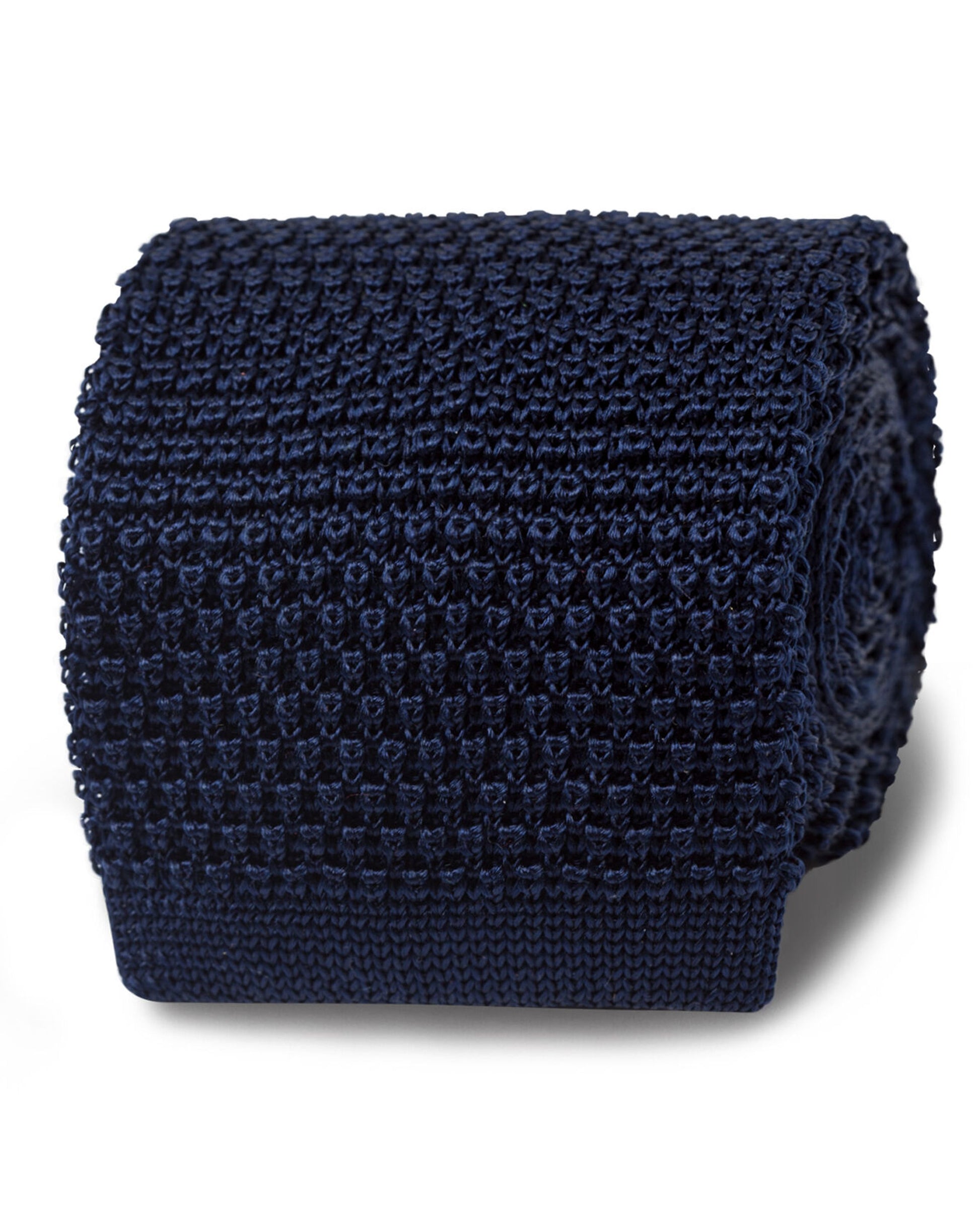 Image 1 of Navy Knitted Silk Tie