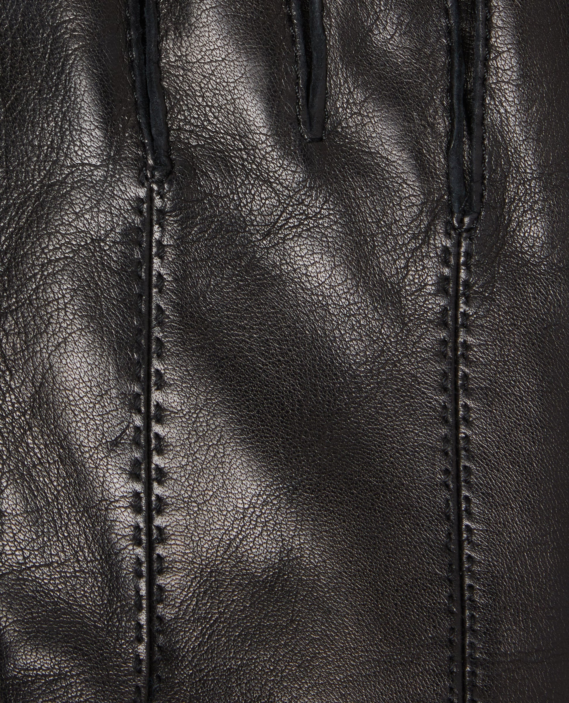 Image 2 of Luxury Italian Leather Black Cashmere-Lined Gloves