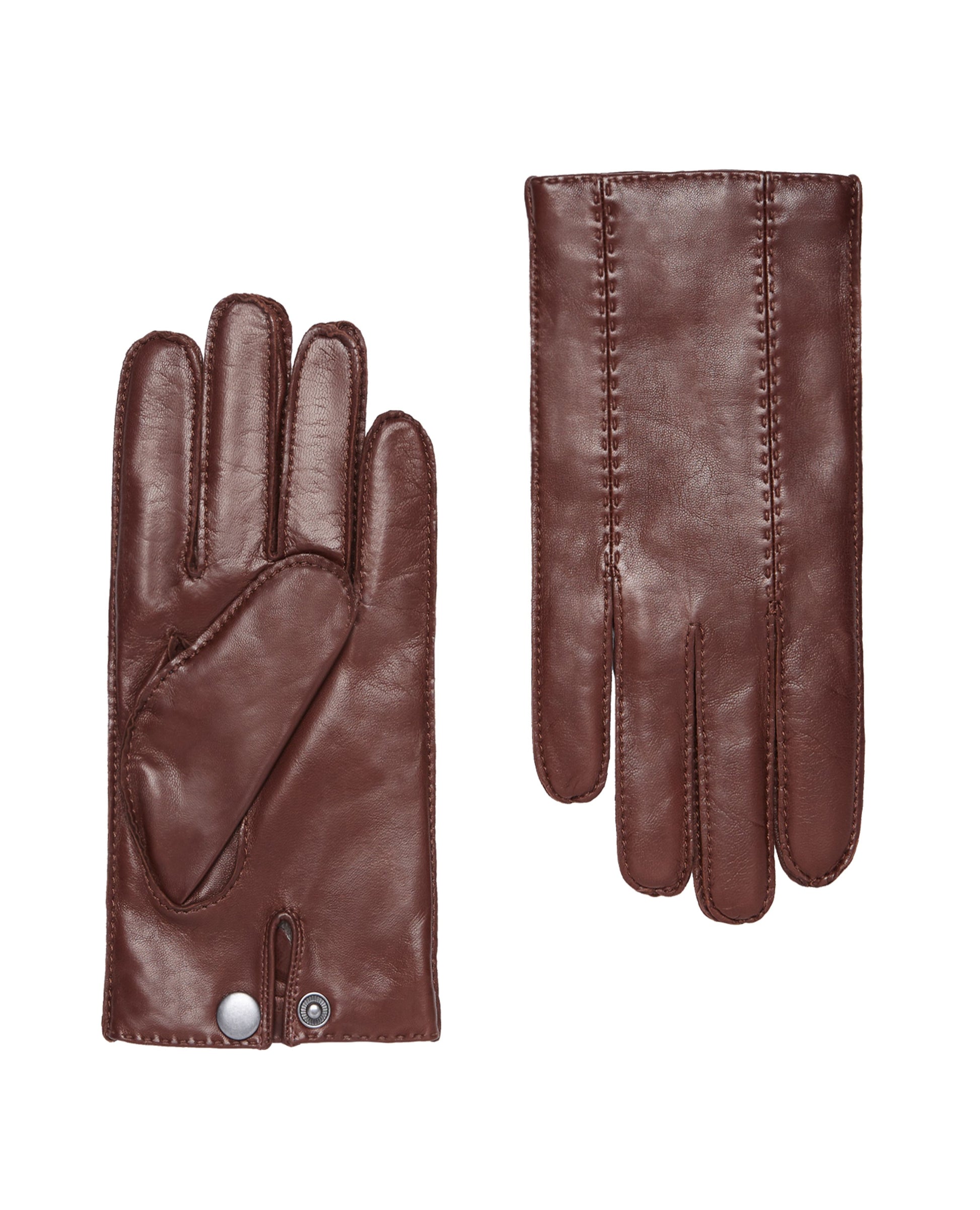 Image 1 of Luxury Italian Leather Tan Cashmere-Lined Gloves