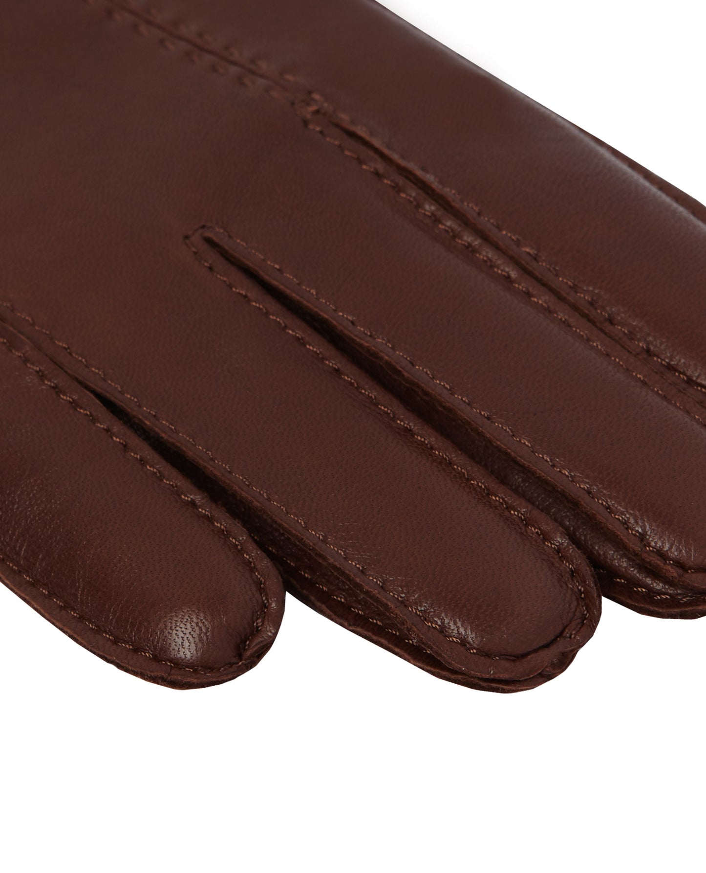 Image 3 of Luxury Italian Leather Tan Cashmere-Lined Gloves