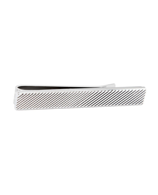 Image 1 of Diagonal Etched Tie Slide 5cm