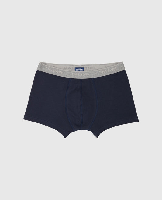 Image 1 of Navy Jersey Trunk with Contrast Waistband