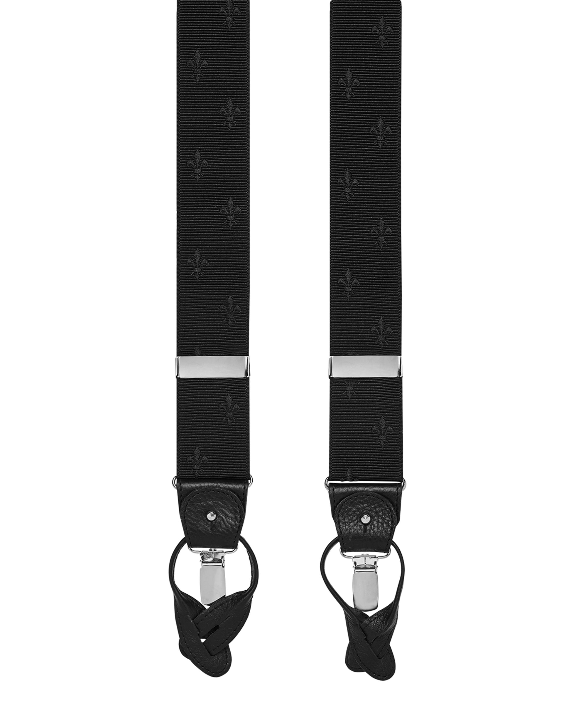 Image 2 of Black Fleur De Lis Dual End Braces