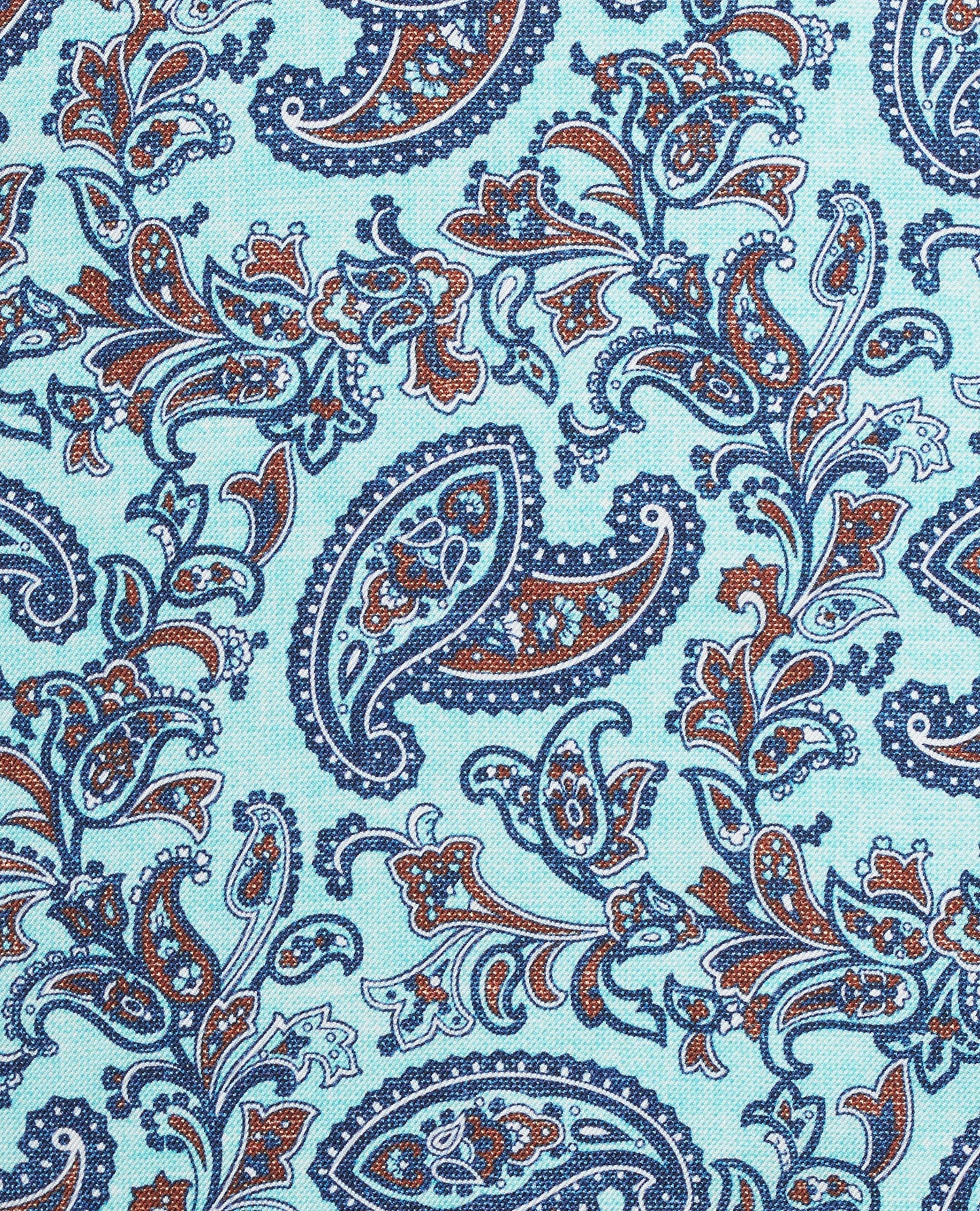 Image 2 of Teal Paisley Textured Silk Pocket Square