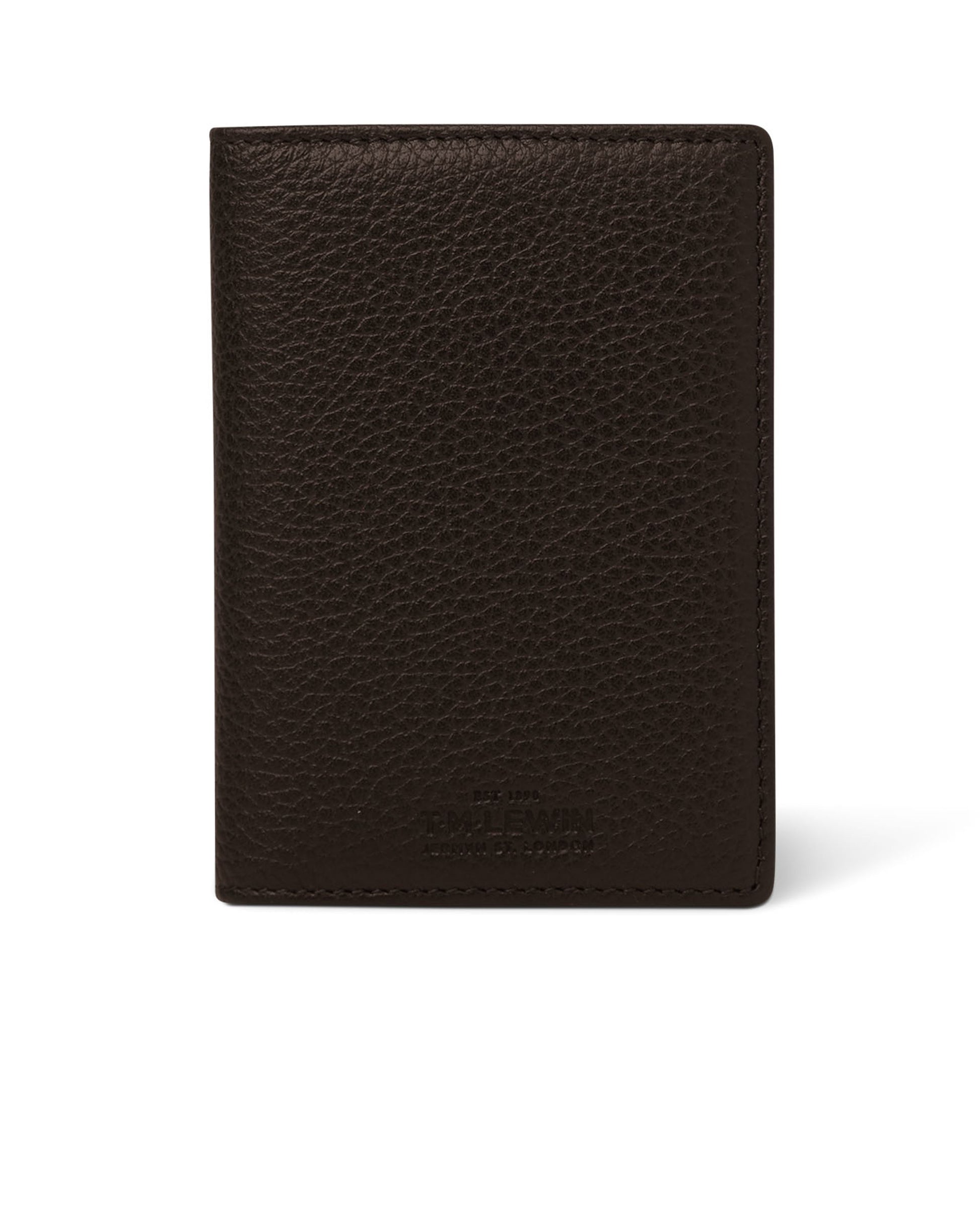 Image 1 of Leather Bifold Cardholder Brown