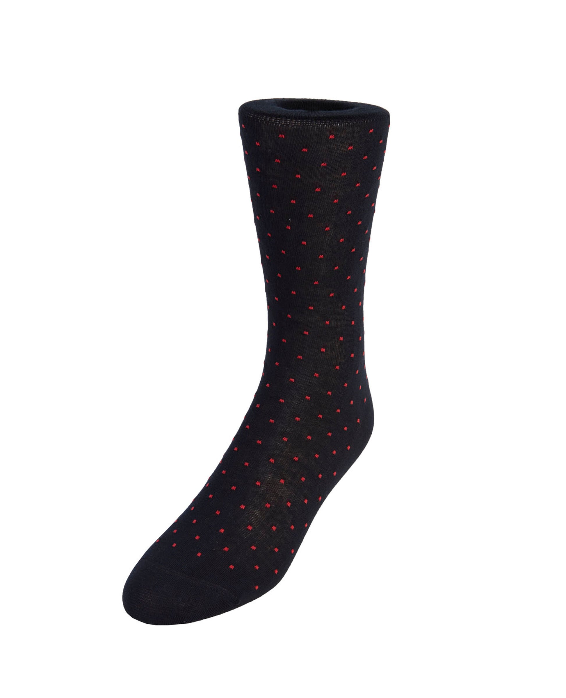 Image 1 of Navy Red Dot Socks