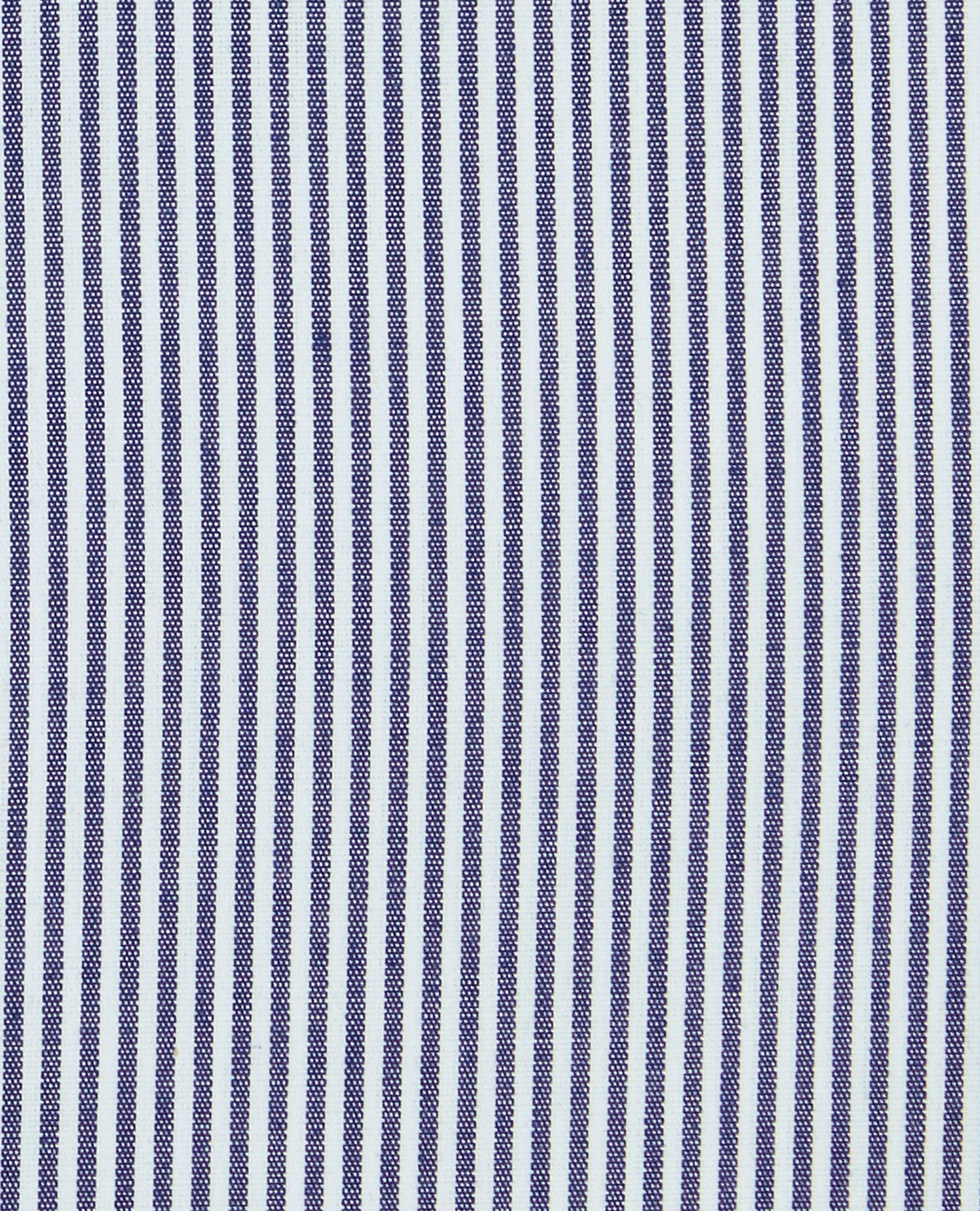 Image 4 of Navy Blue Bengal Stripe Poplin Fitted Single Cuff Classic Collar Shirt