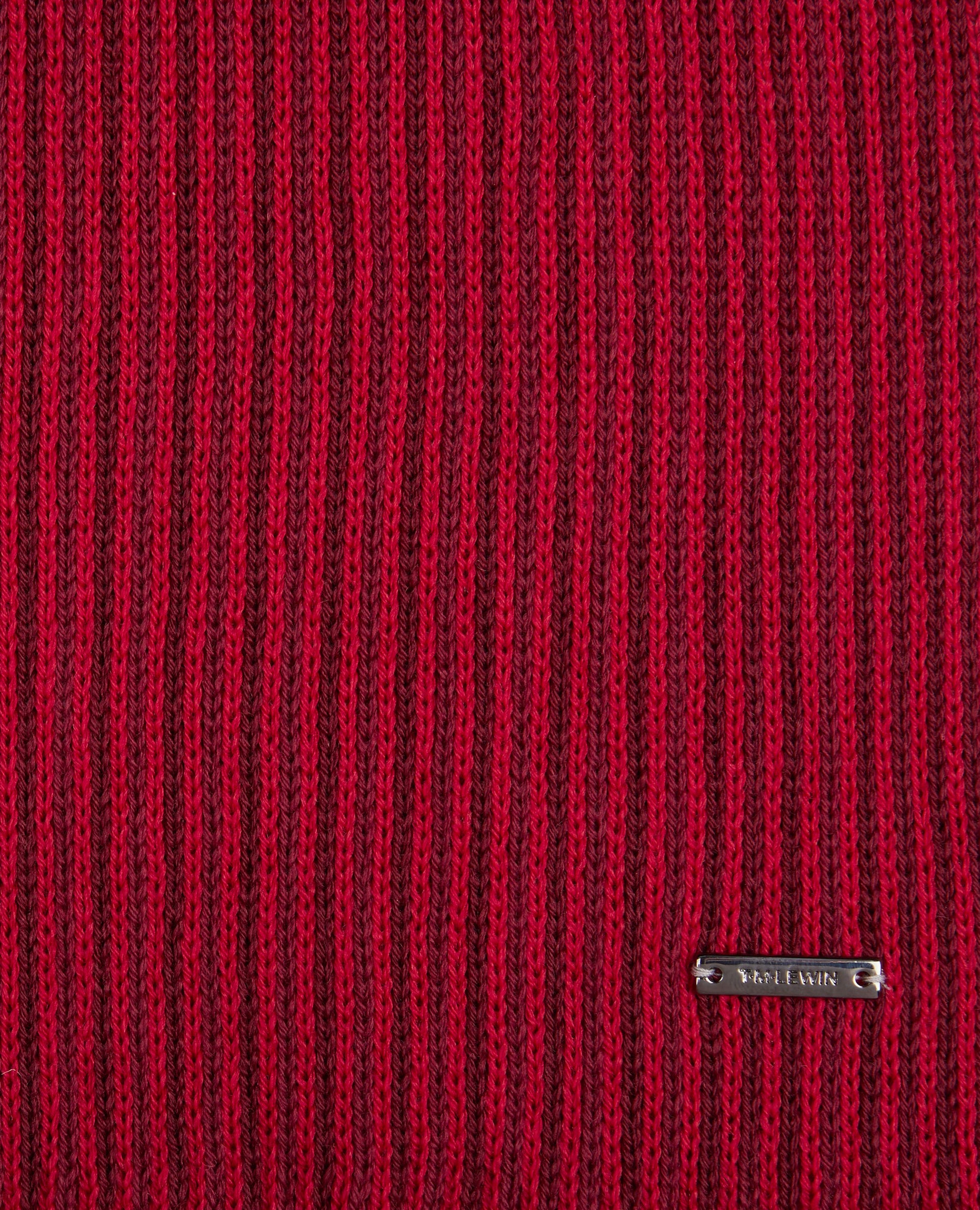 Image 2 of Red Ribbed Wool Scarf