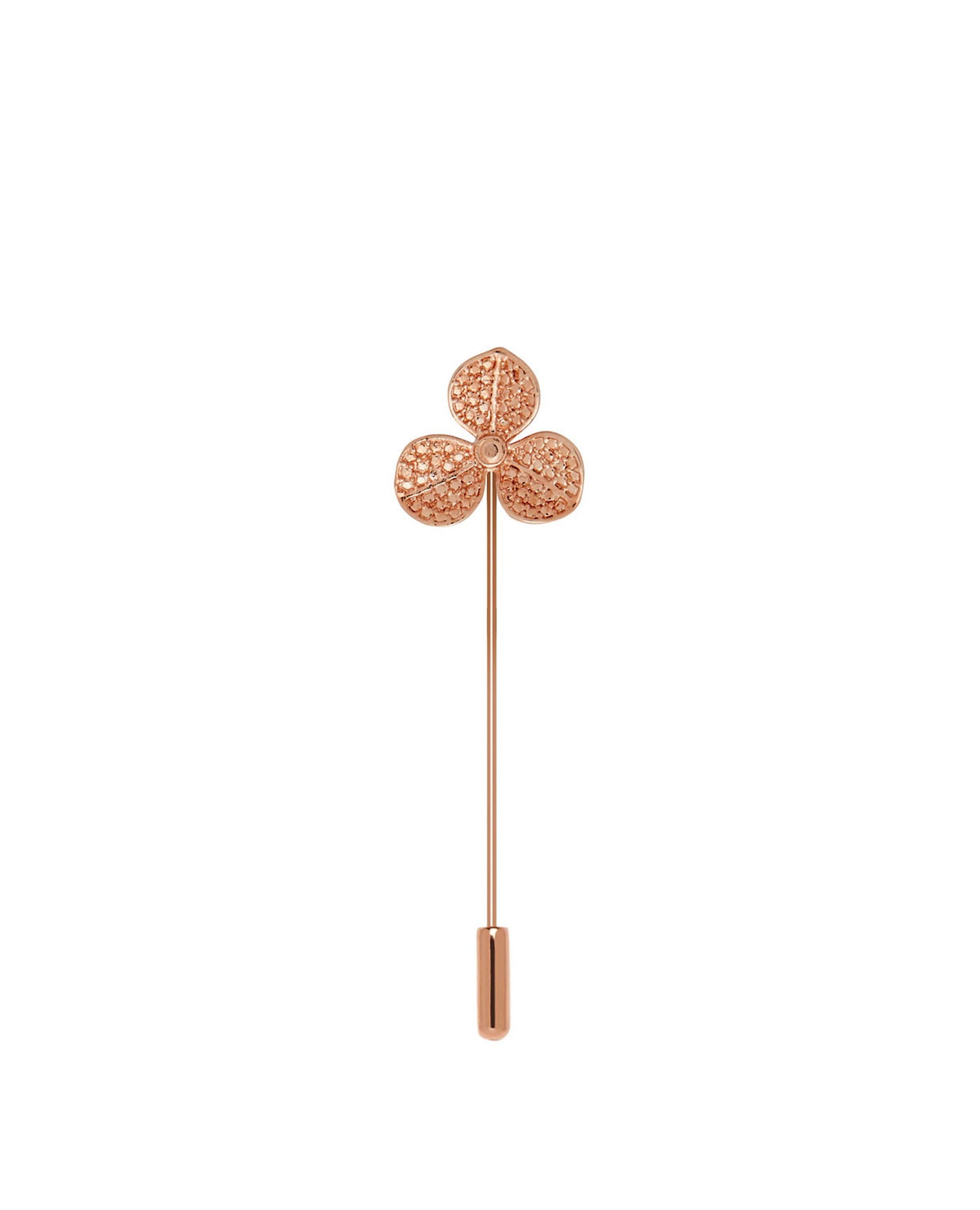 Image 1 of Rose Gold Flower Lapel Pin