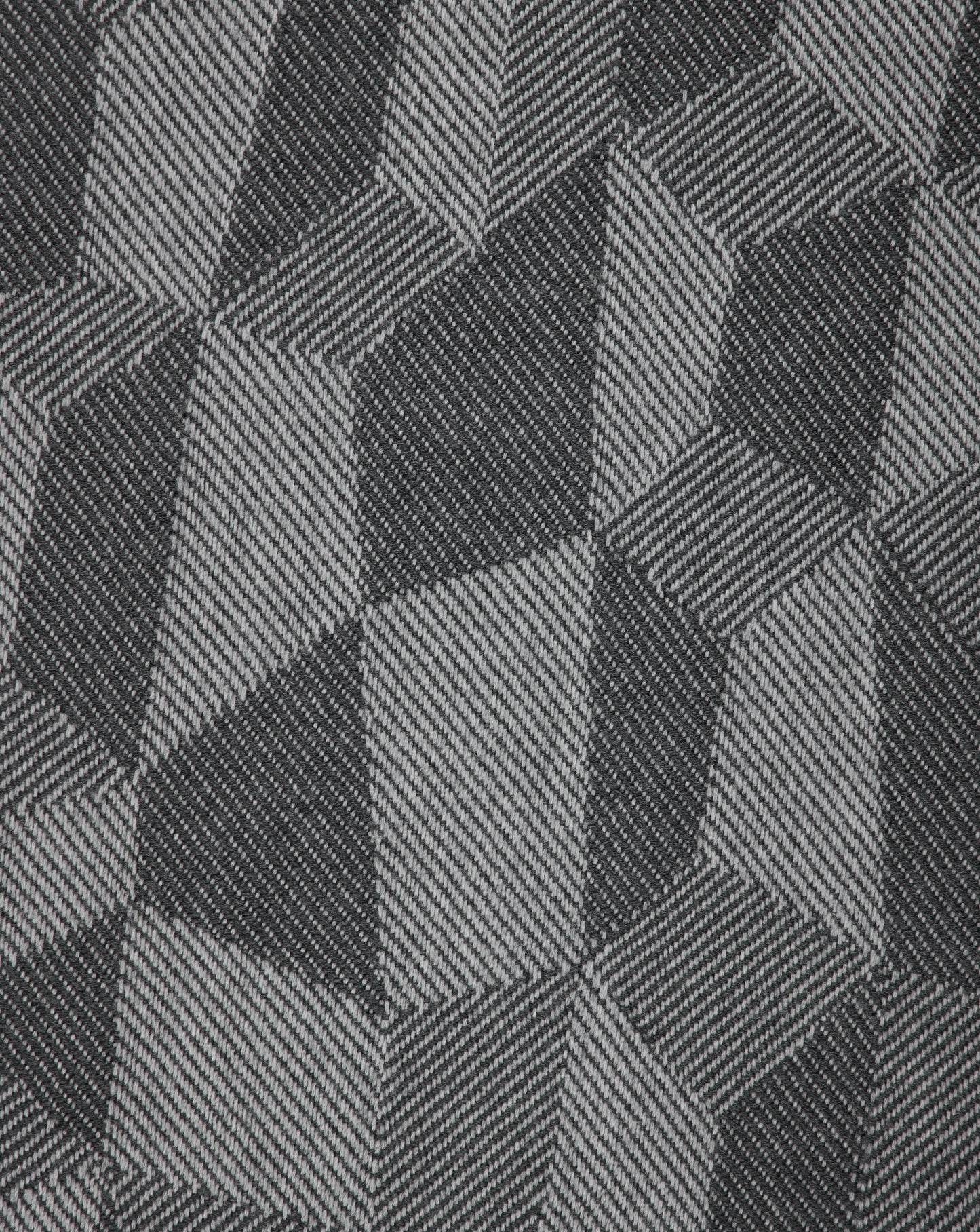 Image 2 of Grey Geometric Merino Wool Scarf