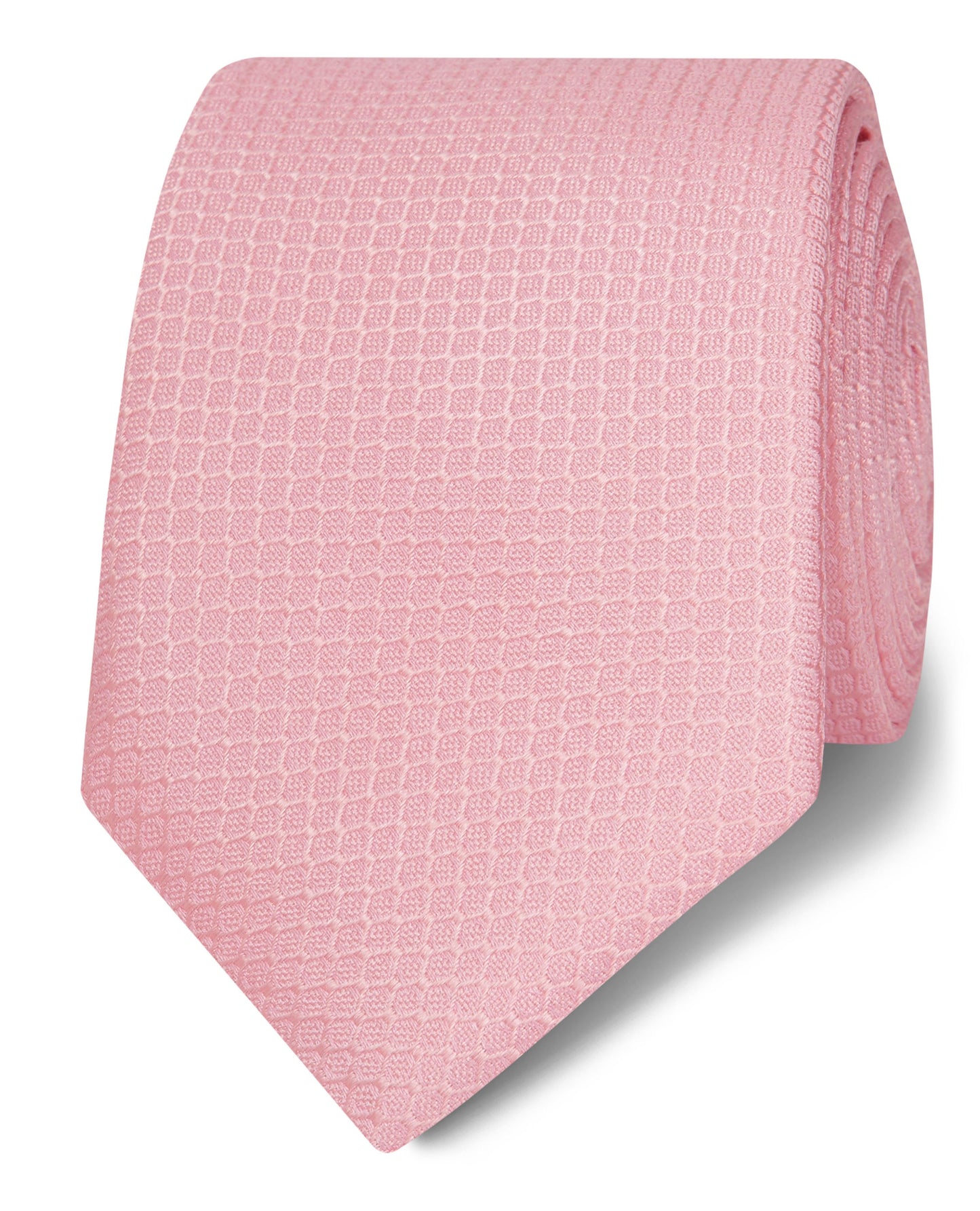 Image 1 of Pink Jacquard Silk Slim Tie