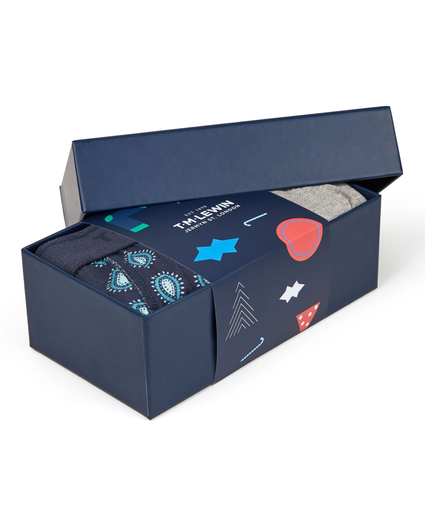Image 6 of Grey and Paisley Jersey Boxer 2-pack Gift Box
