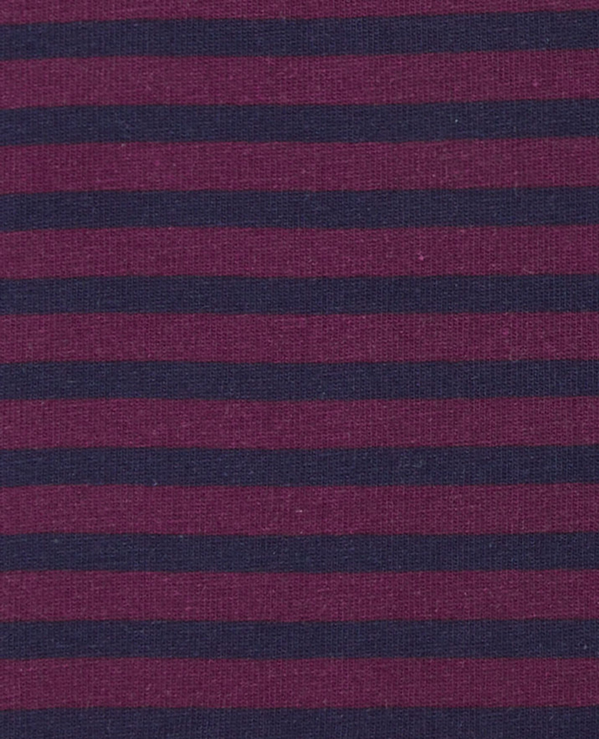 Image 2 of Navy and Burgundy Stripe Cotton Blend Boxers